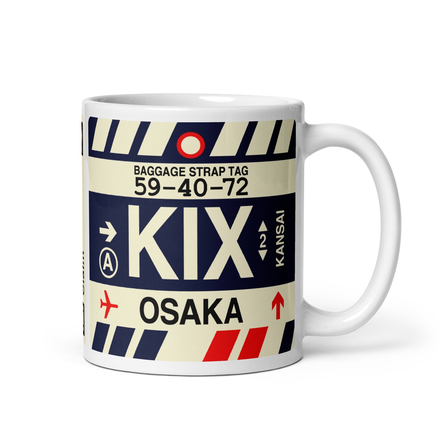 Travel Gift Coffee Mug • KIX Osaka Souvenir • YHM Designs - Image 01