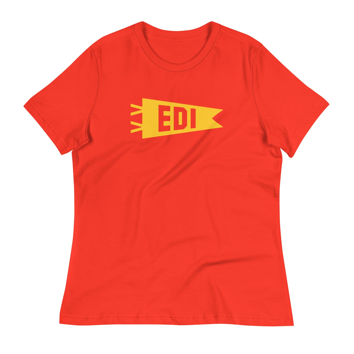 Airport Code Women's Tee - Yellow Graphic • EDI Edinburgh • YHM Designs - Image 01