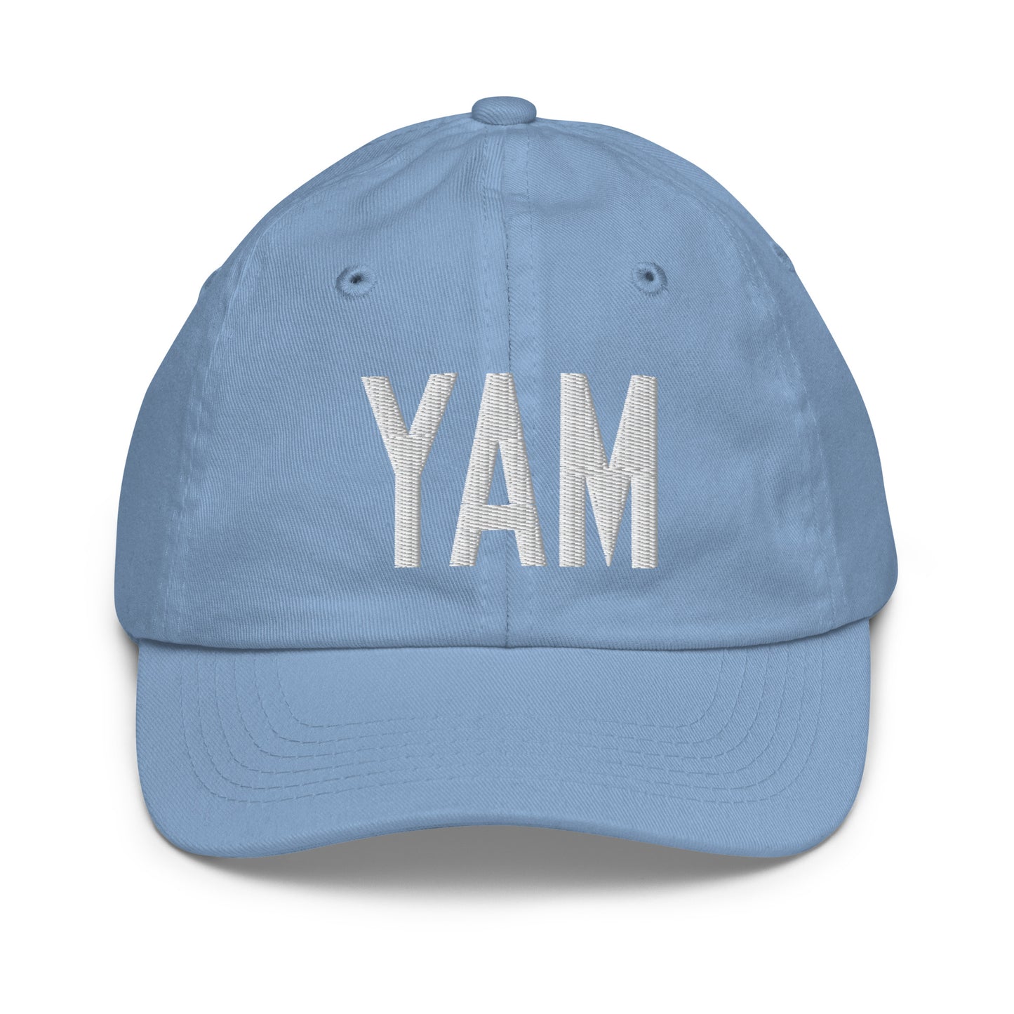 Airport Code Kid's Baseball Cap - White • YAM Sault-Ste-Marie • YHM Designs - Image 22
