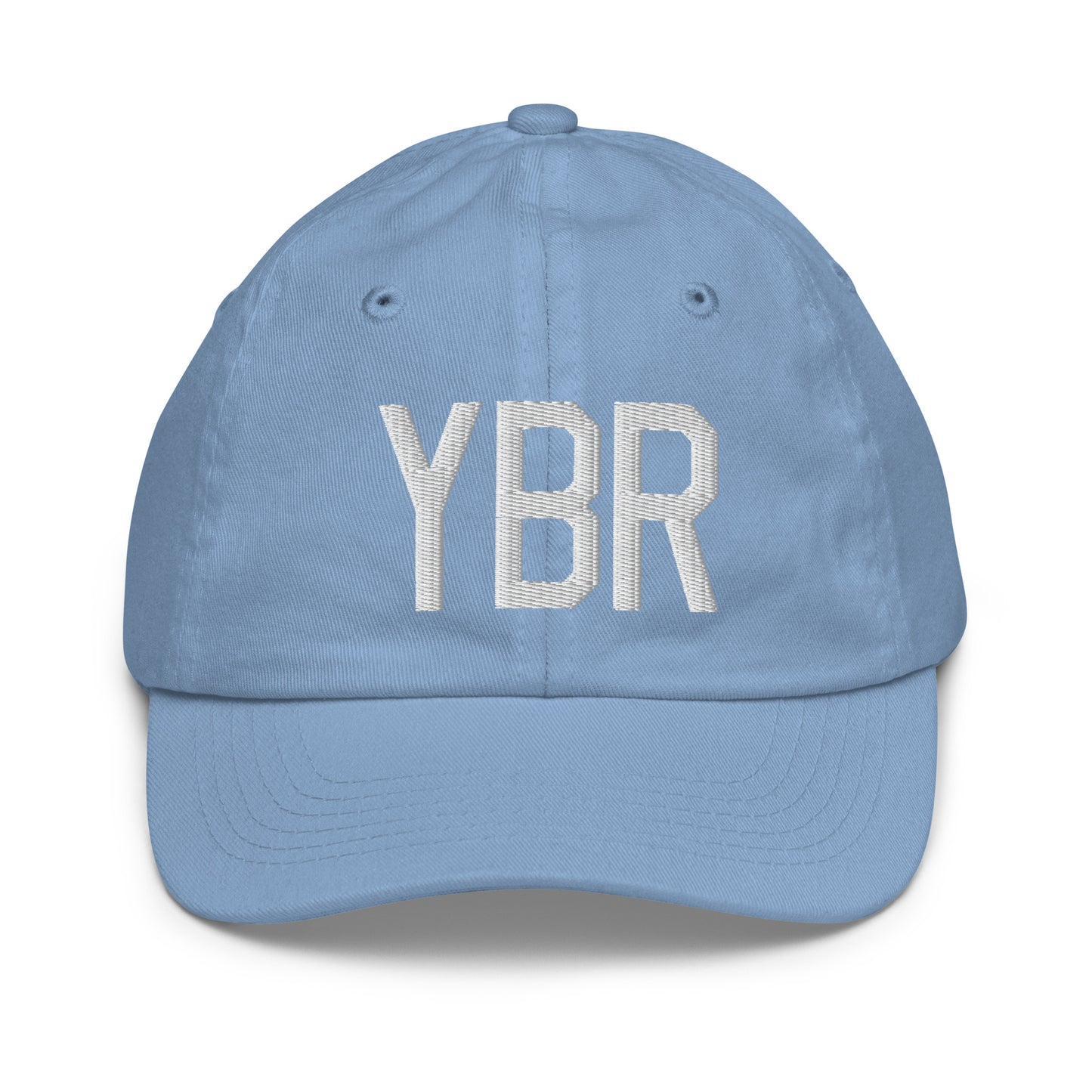 Airport Code Kid's Baseball Cap - White • YBR Brandon • YHM Designs - Image 22