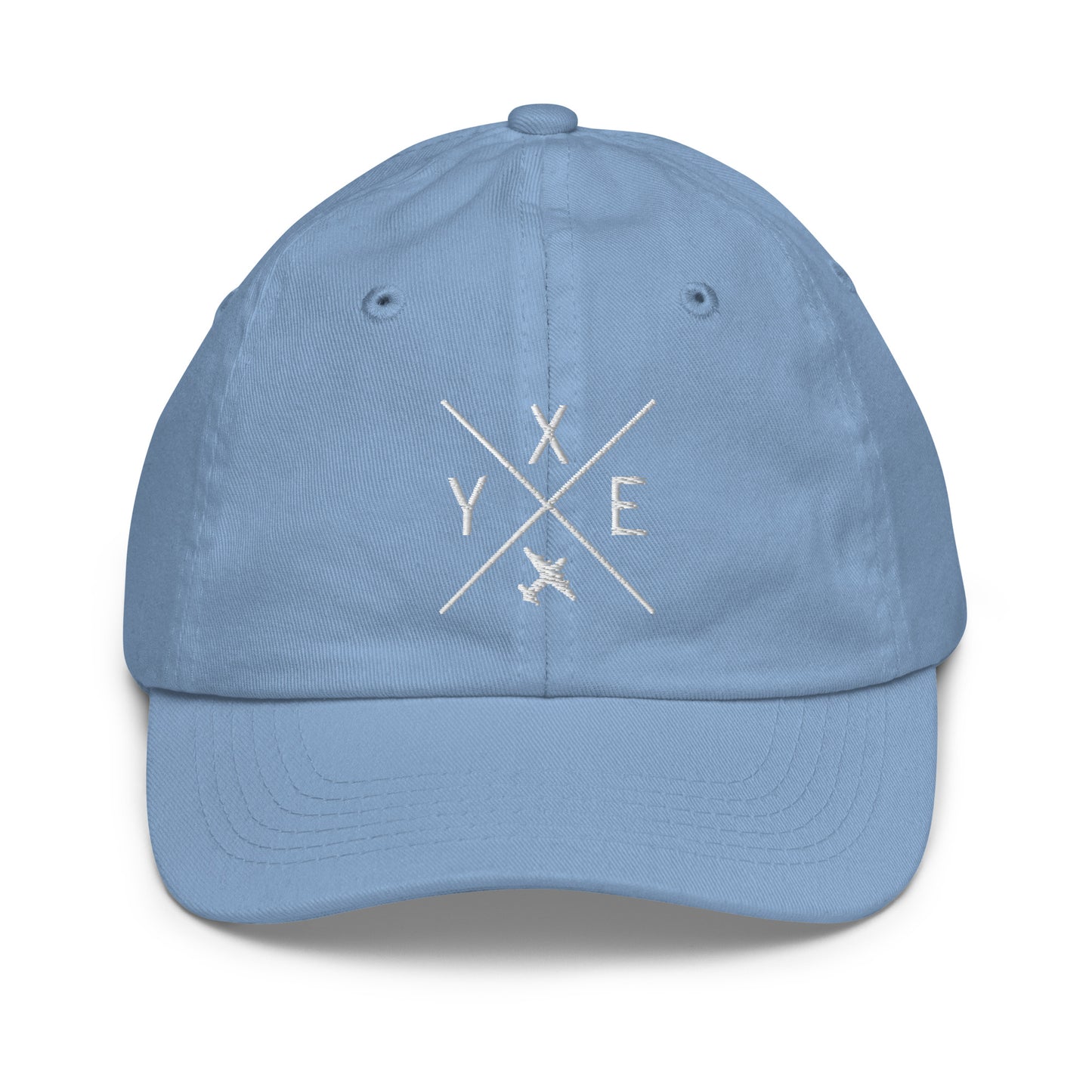 Crossed-X Kid's Baseball Cap - White • YXE Saskatoon • YHM Designs - Image 22