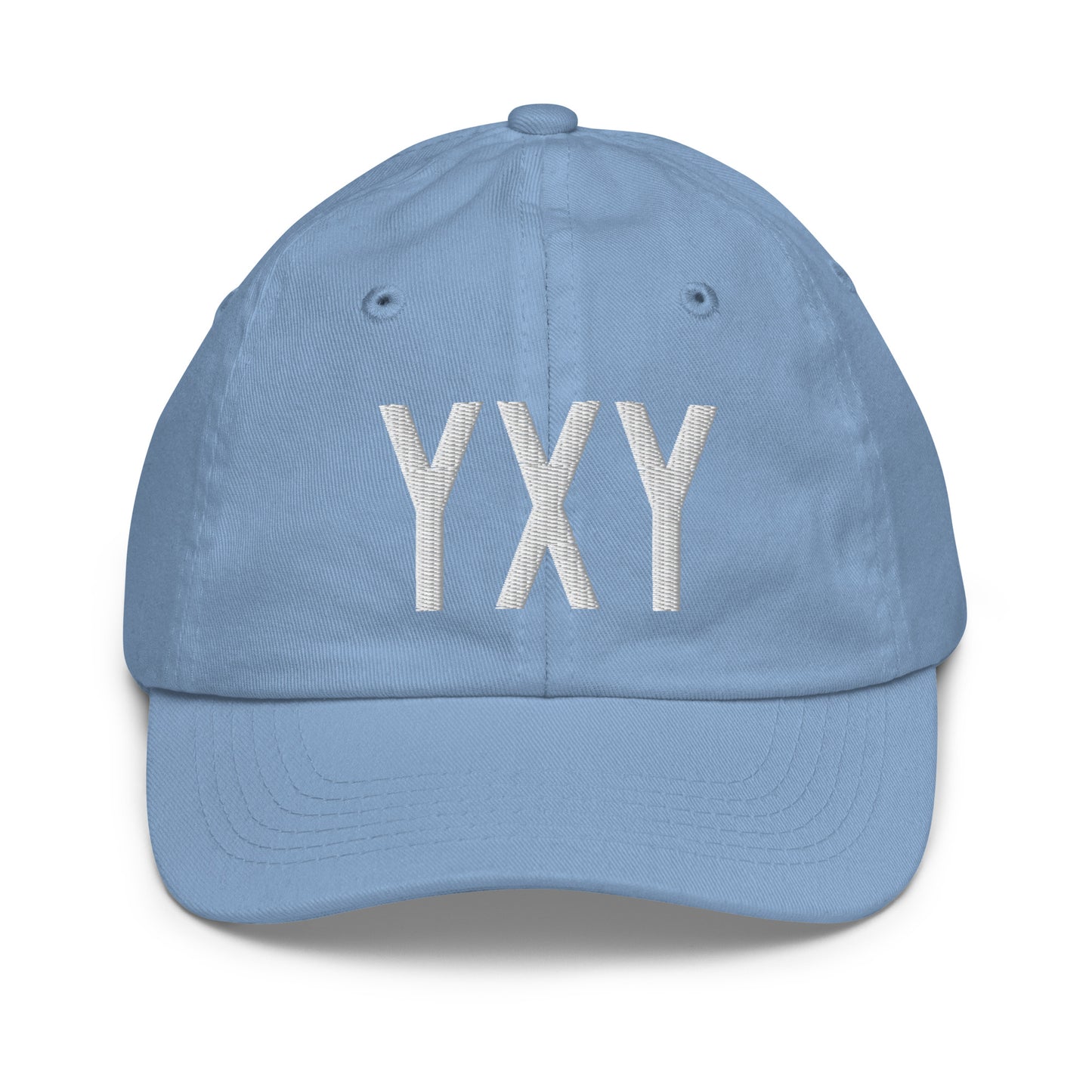 Airport Code Kid's Baseball Cap - White • YXY Whitehorse • YHM Designs - Image 22