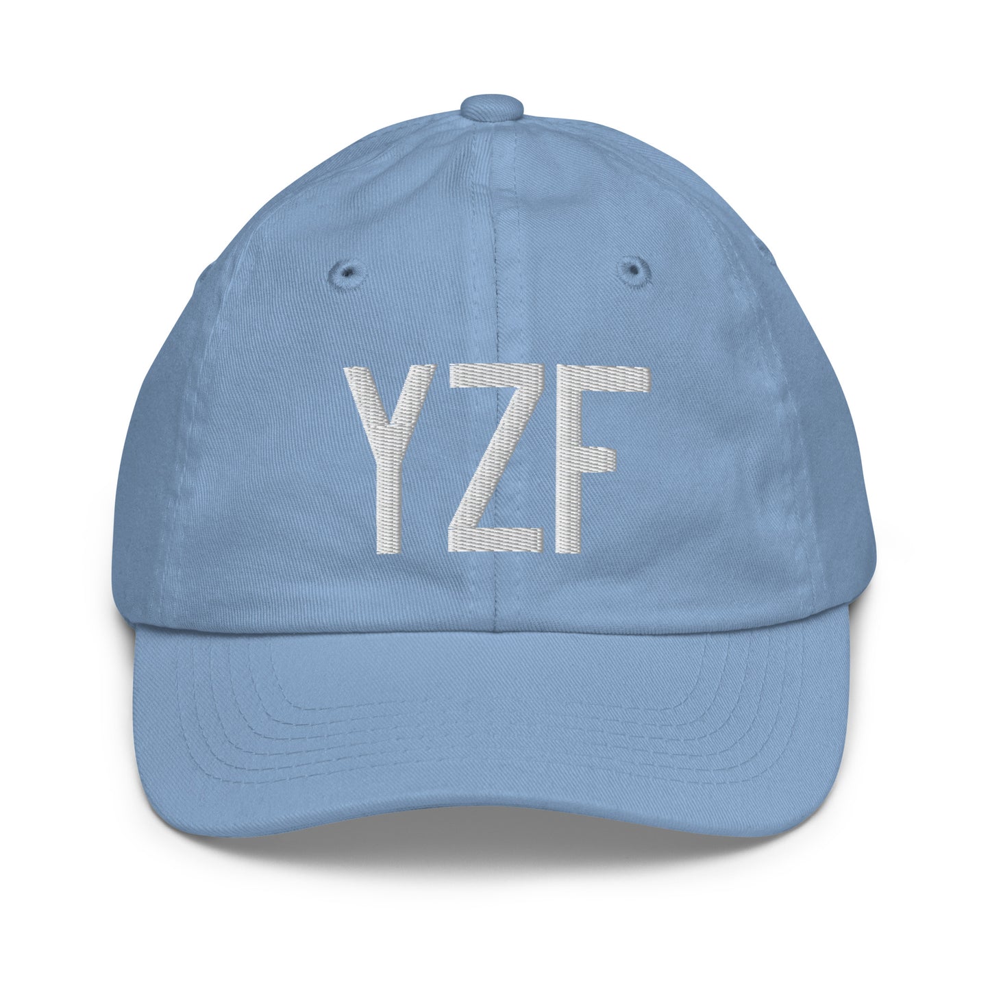 Airport Code Kid's Baseball Cap - White • YZF Yellowknife • YHM Designs - Image 22