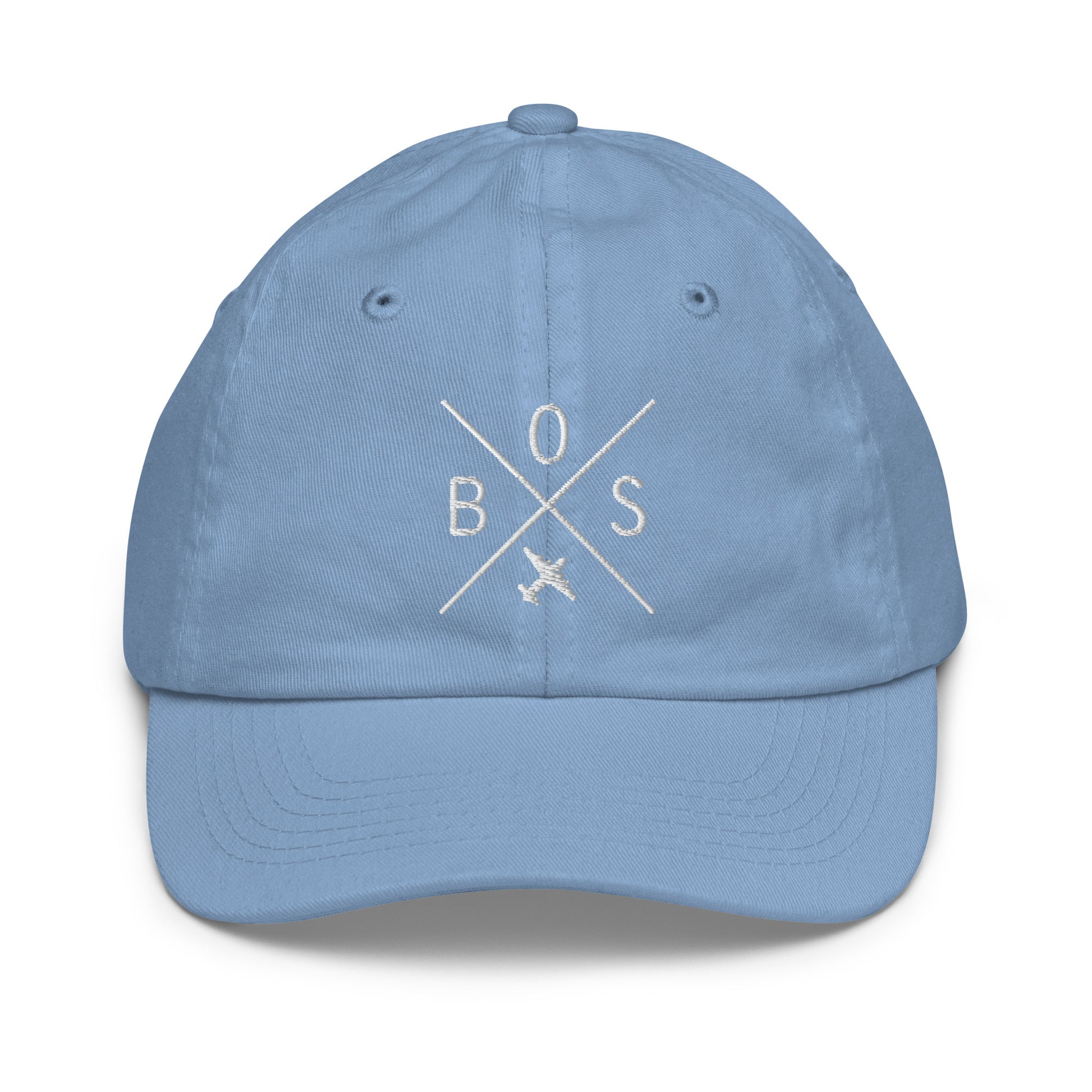Crossed-X Kid's Baseball Cap - White • BOS Boston • YHM Designs - Image 22