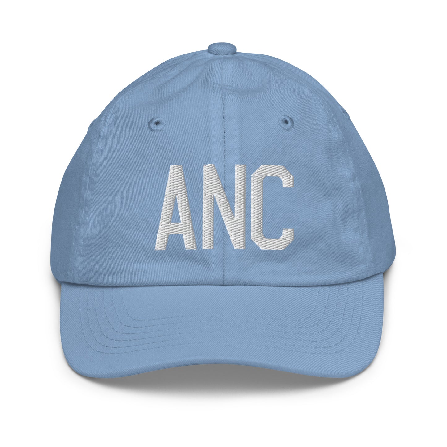 Airport Code Kid's Baseball Cap - White • ANC Anchorage • YHM Designs - Image 22