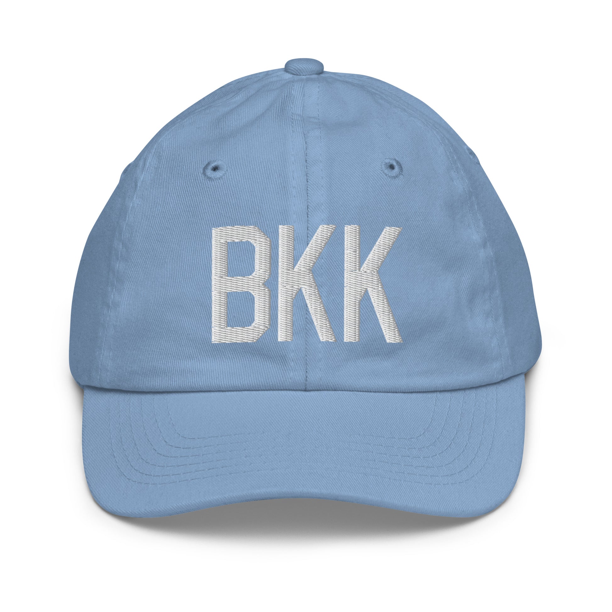 Airport Code Kid's Baseball Cap - White • BKK Bangkok • YHM Designs - Image 22