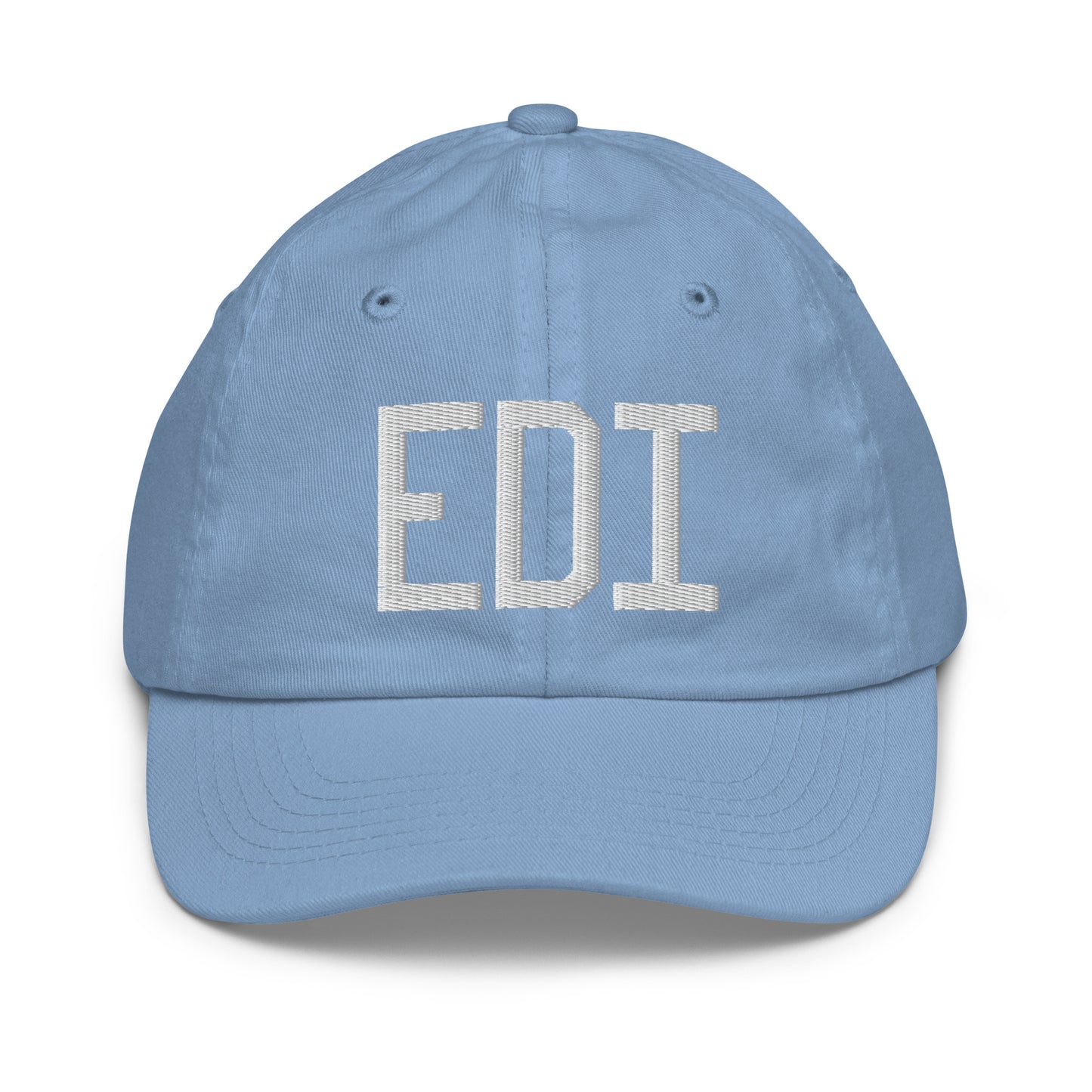 Airport Code Kid's Baseball Cap - White • EDI Edinburgh • YHM Designs - Image 22