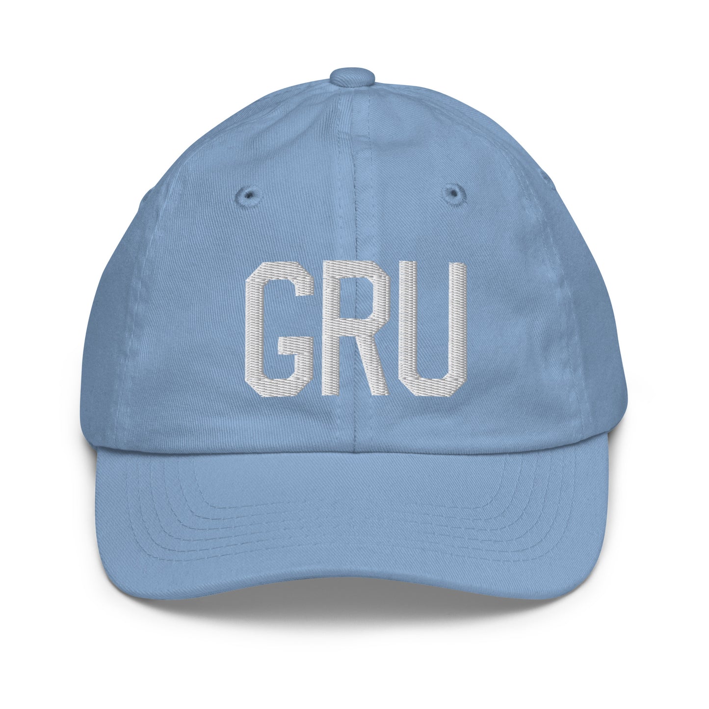 Airport Code Kid's Baseball Cap - White • GRU Sao Paulo • YHM Designs - Image 22