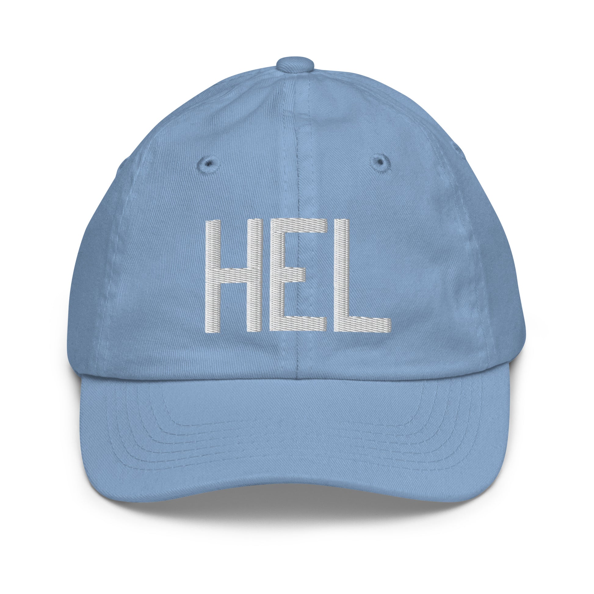 HEL Helsinki Kid's Baseball Cap • Air Force Lettering in White • YHM Designs - Image 22