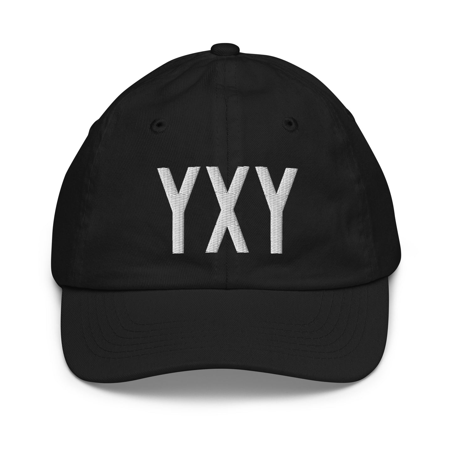 Airport Code Kid's Baseball Cap - White • YXY Whitehorse • YHM Designs - Image 11