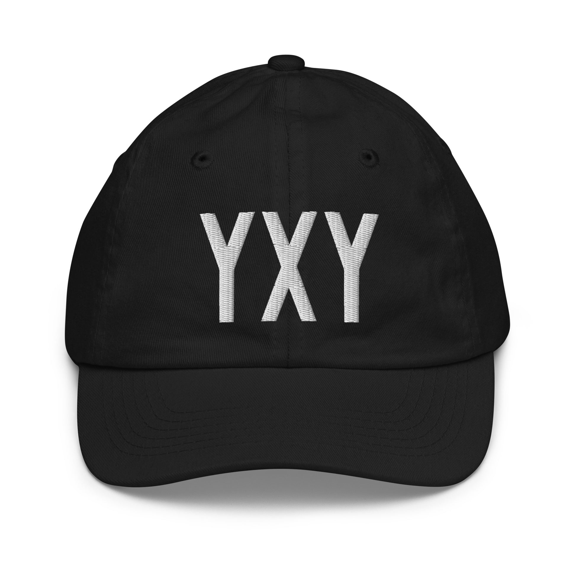 Airport Code Kid's Baseball Cap - White • YXY Whitehorse • YHM Designs - Image 11
