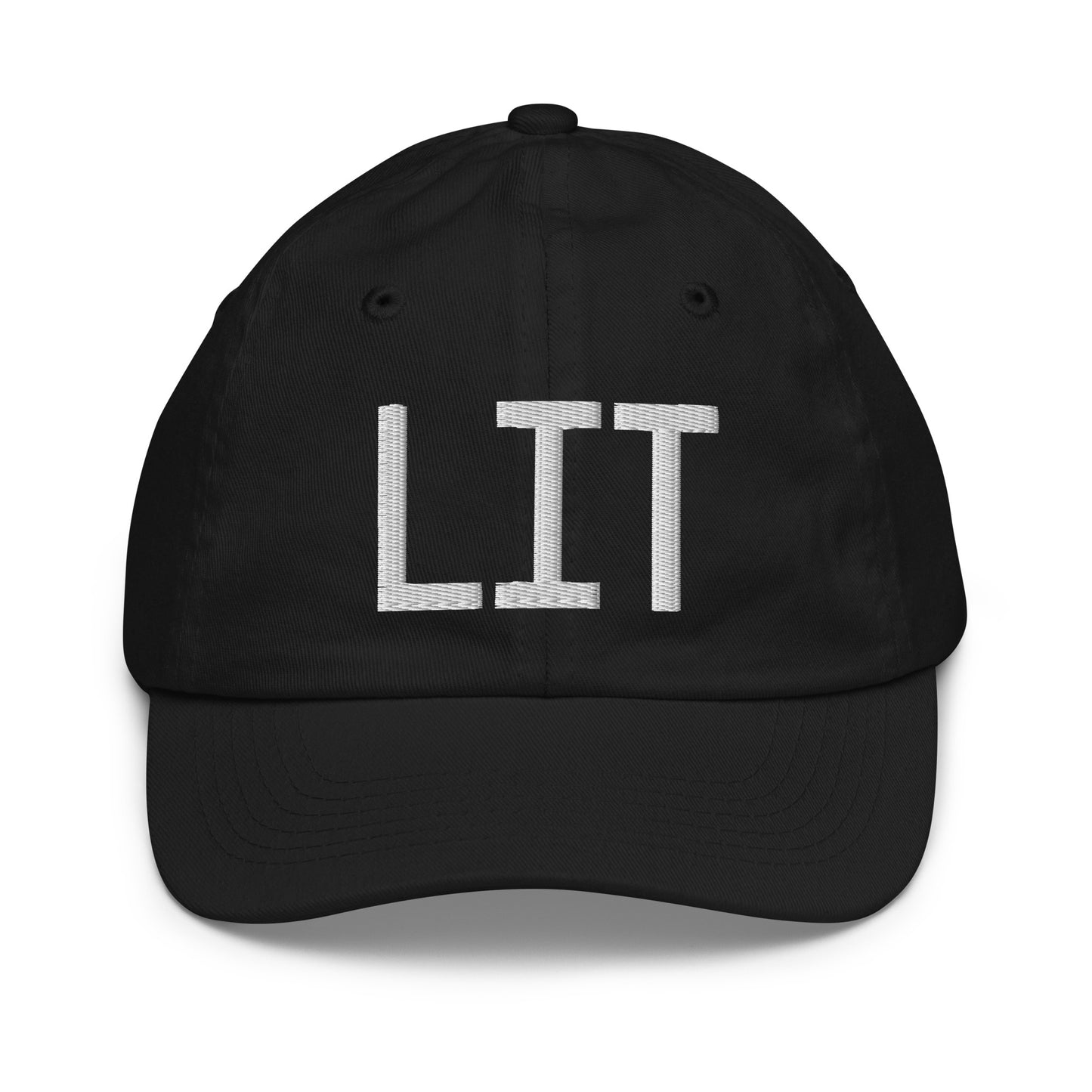 Airport Code Kid's Baseball Cap - White • LIT Little Rock • YHM Designs - Image 11