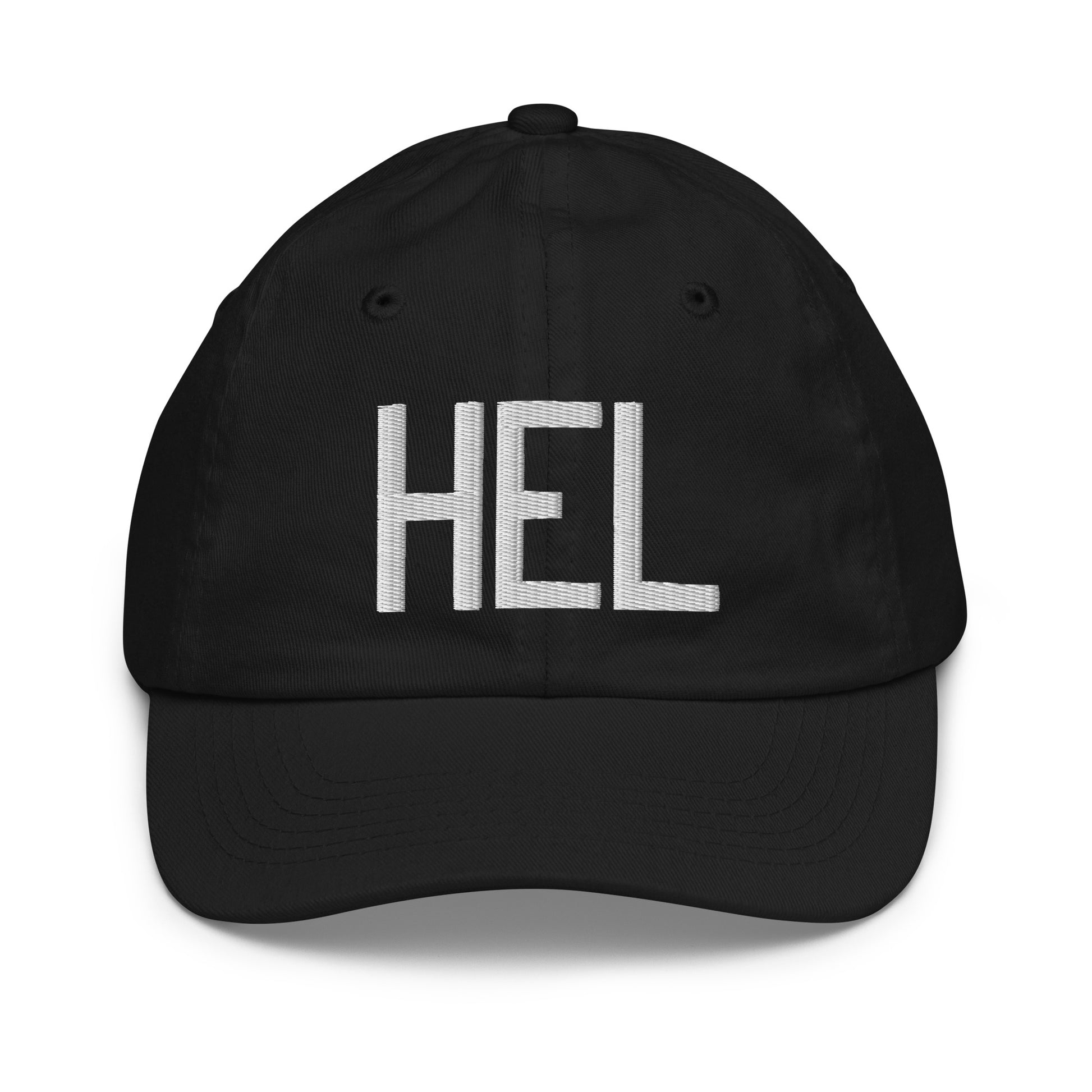 HEL Helsinki Kid's Baseball Cap • Air Force Lettering in White • YHM Designs - Image 11