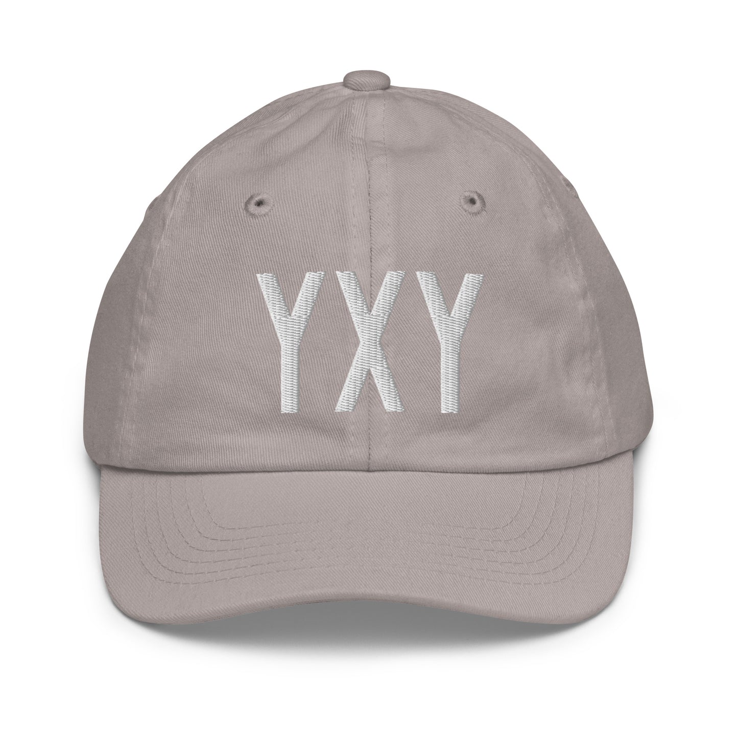 Airport Code Kid's Baseball Cap - White • YXY Whitehorse • YHM Designs - Image 25