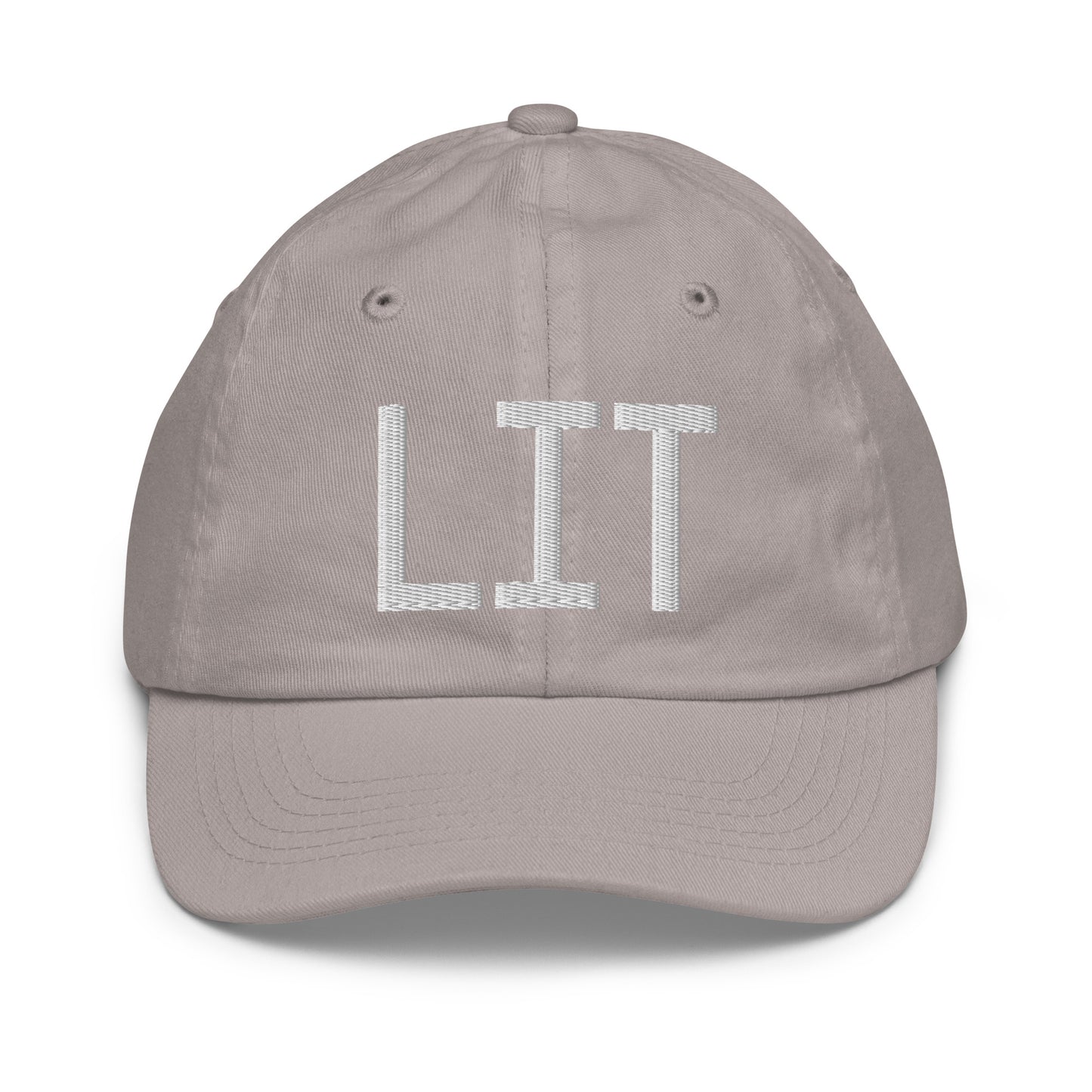 Airport Code Kid's Baseball Cap - White • LIT Little Rock • YHM Designs - Image 25