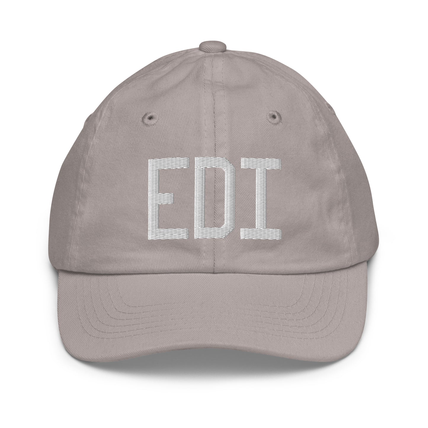 Airport Code Kid's Baseball Cap - White • EDI Edinburgh • YHM Designs - Image 25