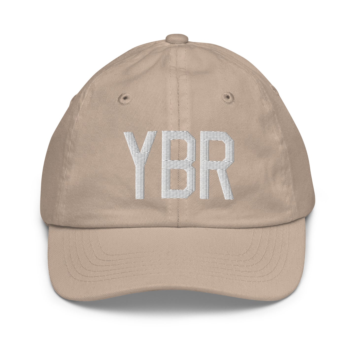 Airport Code Kid's Baseball Cap - White • YBR Brandon • YHM Designs - Image 28