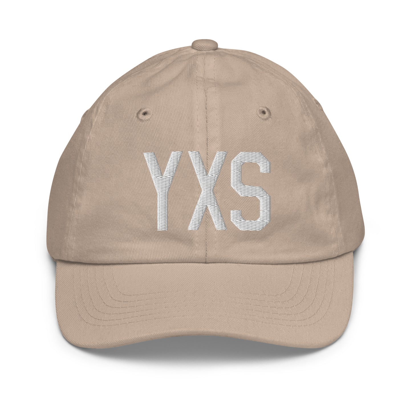 Airport Code Kid's Baseball Cap - White • YXS Prince George • YHM Designs - Image 28