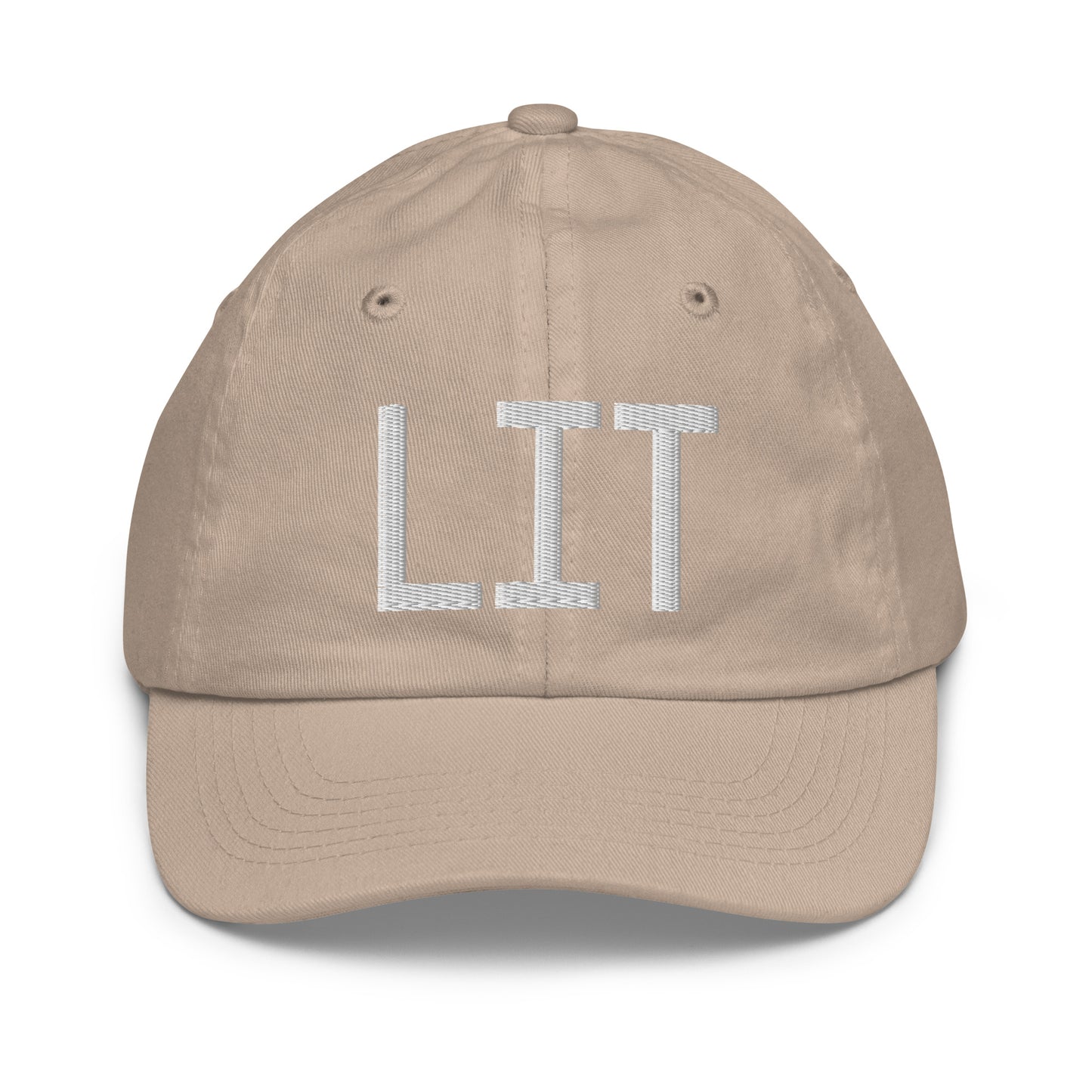 Airport Code Kid's Baseball Cap - White • LIT Little Rock • YHM Designs - Image 28