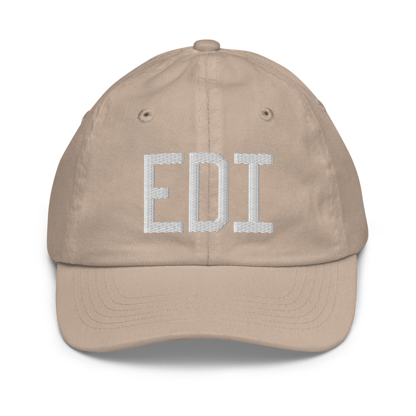 Airport Code Kid's Baseball Cap - White • EDI Edinburgh • YHM Designs - Image 28
