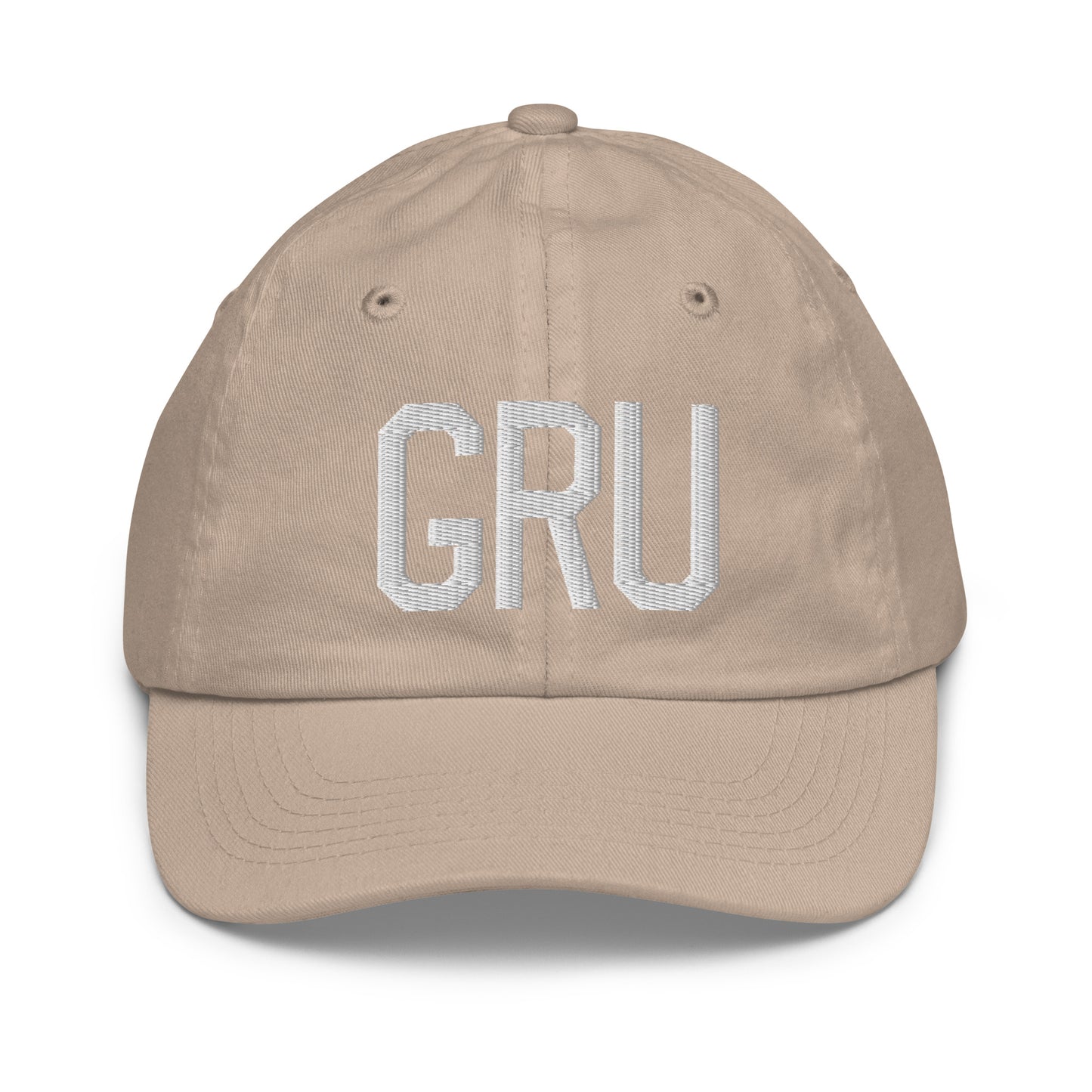 Airport Code Kid's Baseball Cap - White • GRU Sao Paulo • YHM Designs - Image 28