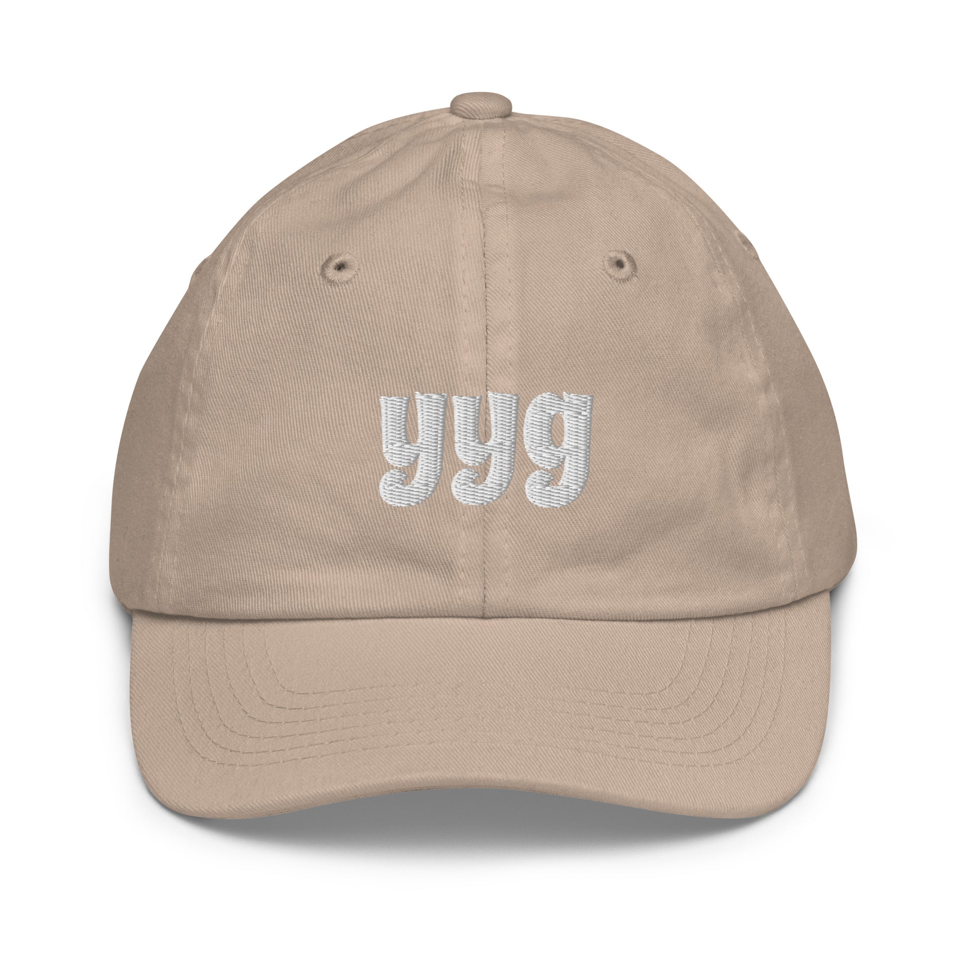 Groovy Kid's Baseball Cap - White • YYG Charlottetown • YHM Designs - Image 21