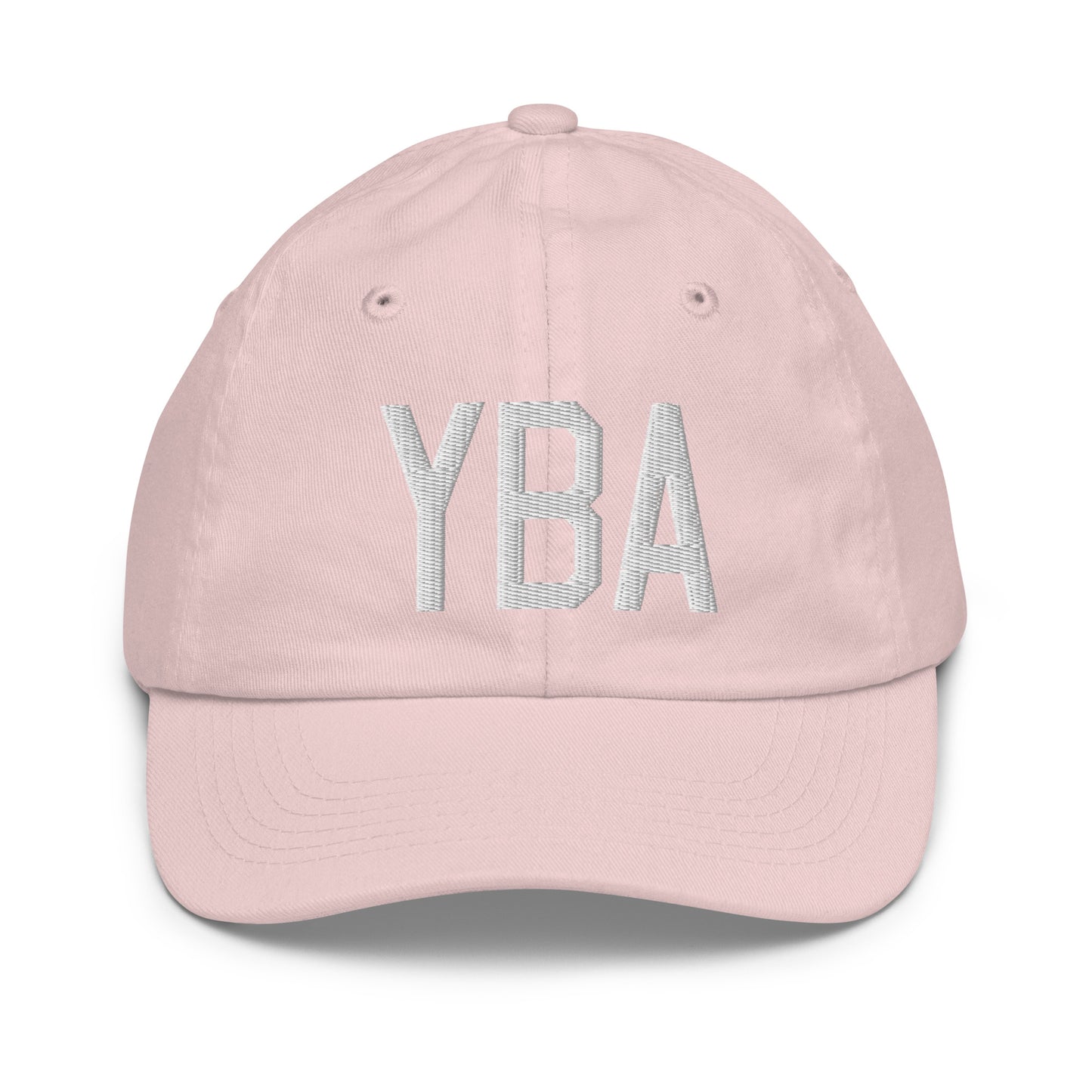 Airport Code Kid's Baseball Cap - White • YBA Banff • YHM Designs - Image 31