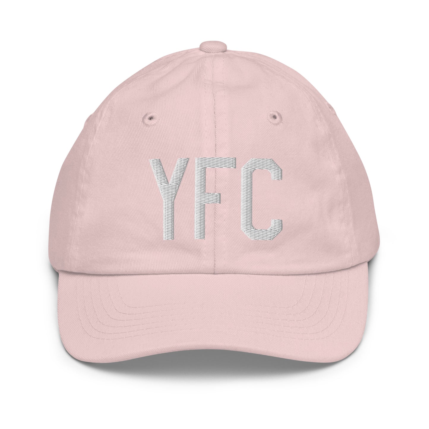 Airport Code Kid's Baseball Cap - White • YFC Fredericton • YHM Designs - Image 31