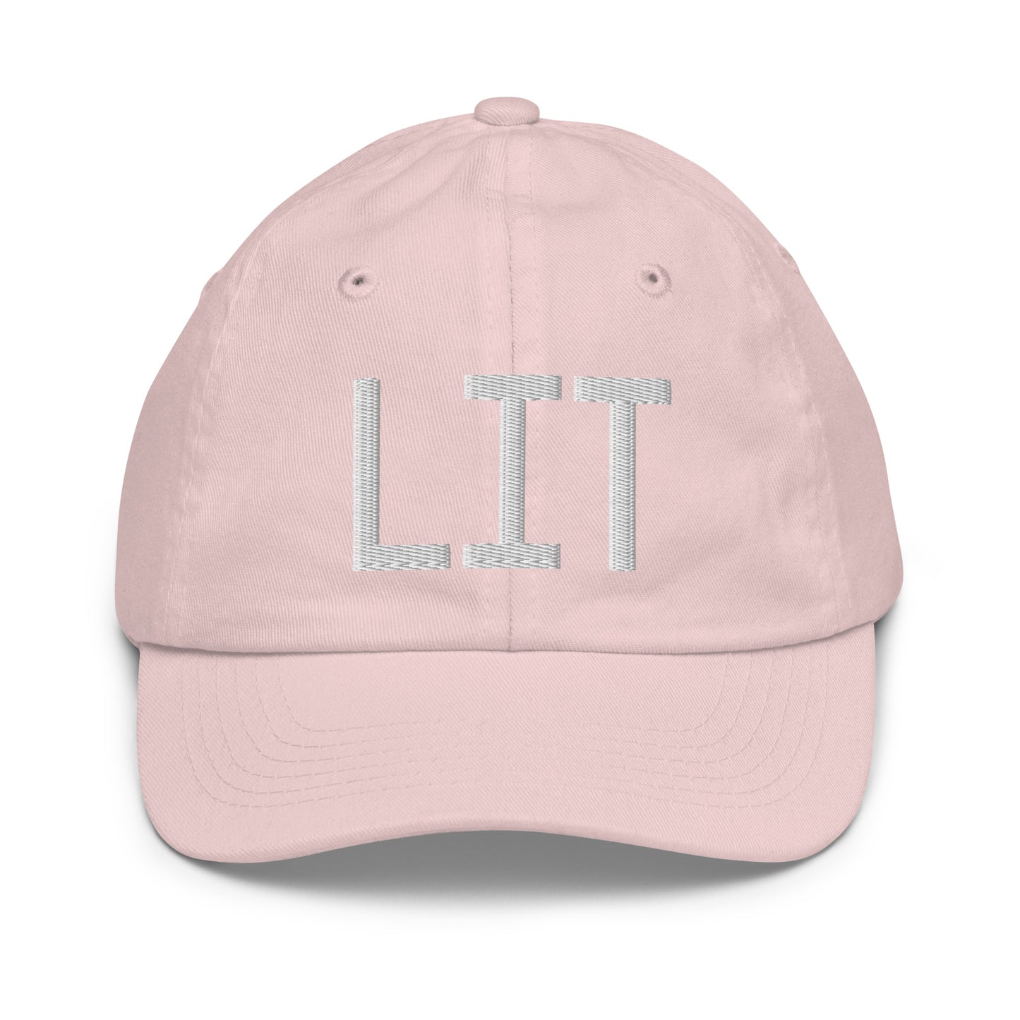 Airport Code Kid's Baseball Cap - White • LIT Little Rock • YHM Designs - Image 31