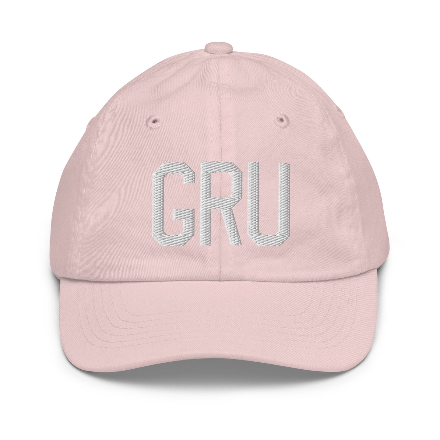 Airport Code Kid's Baseball Cap - White • GRU Sao Paulo • YHM Designs - Image 31