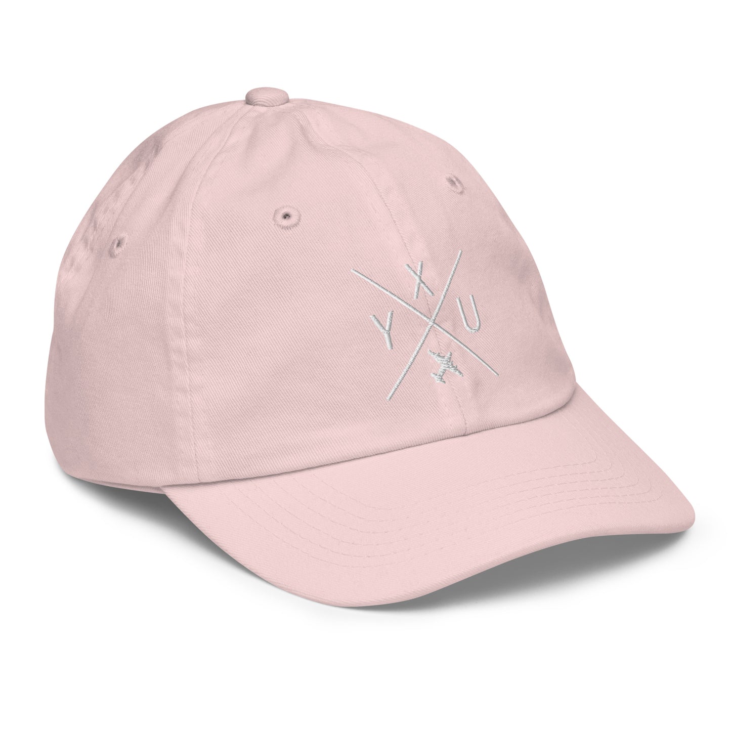 Crossed-X Kid's Baseball Cap - White • YXU London • YHM Designs - Image 32