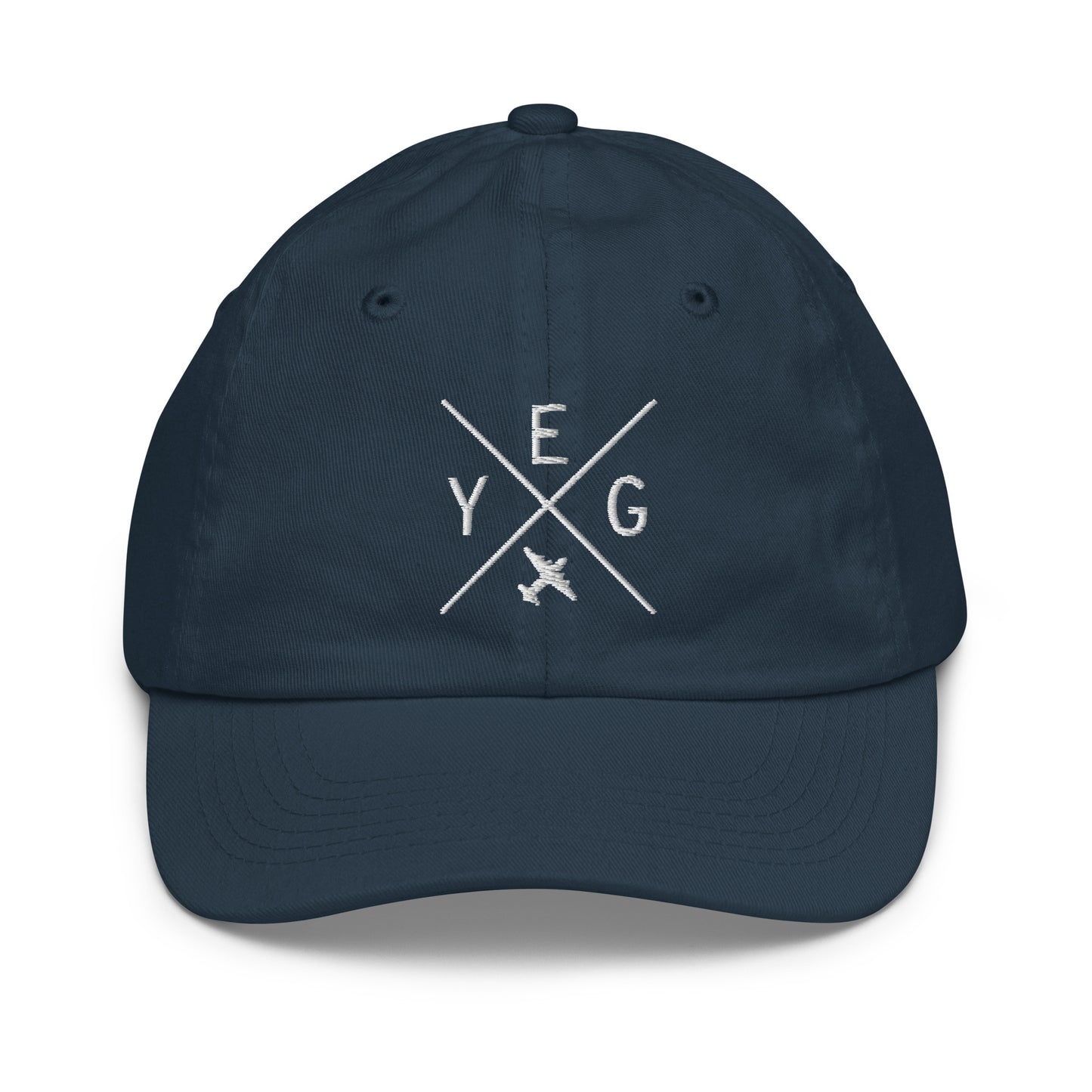 Crossed-X Kid's Baseball Cap - White • YEG Edmonton • YHM Designs - Image 14