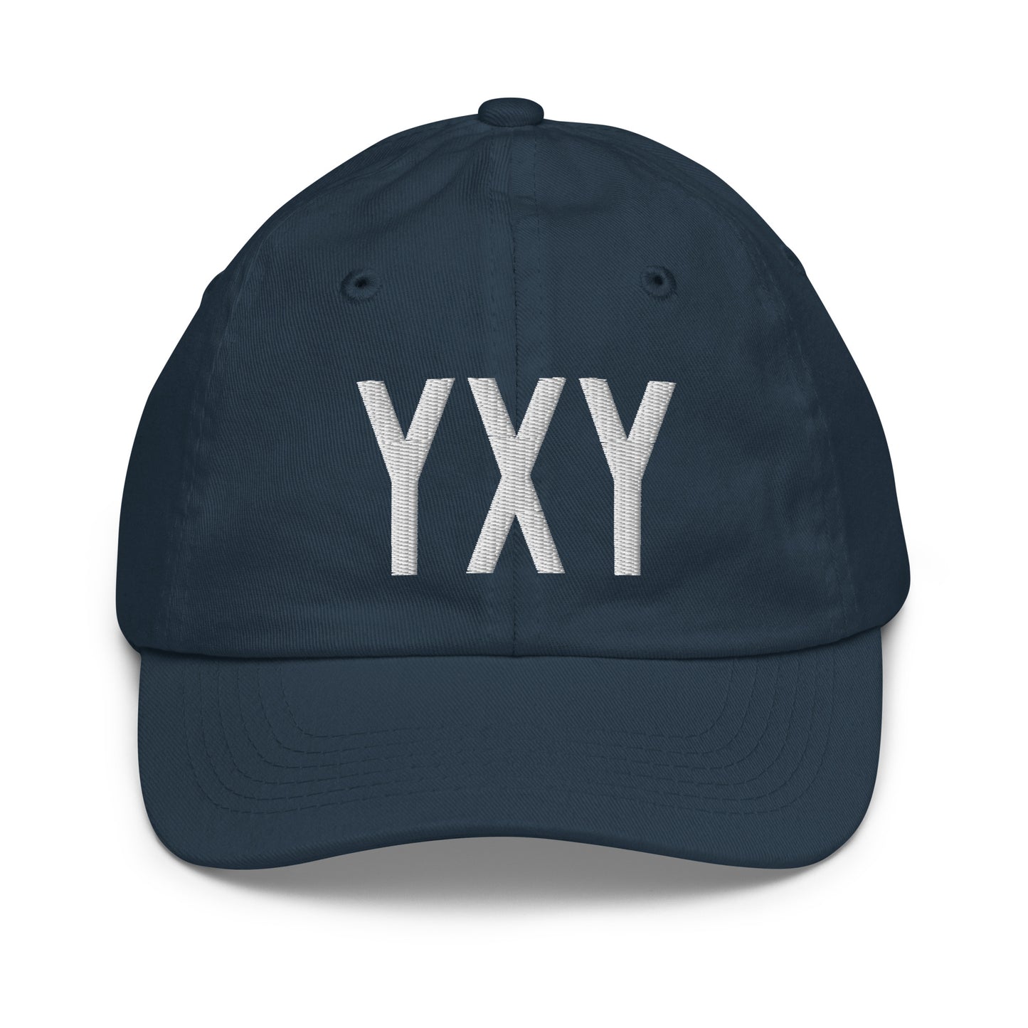 Airport Code Kid's Baseball Cap - White • YXY Whitehorse • YHM Designs - Image 14