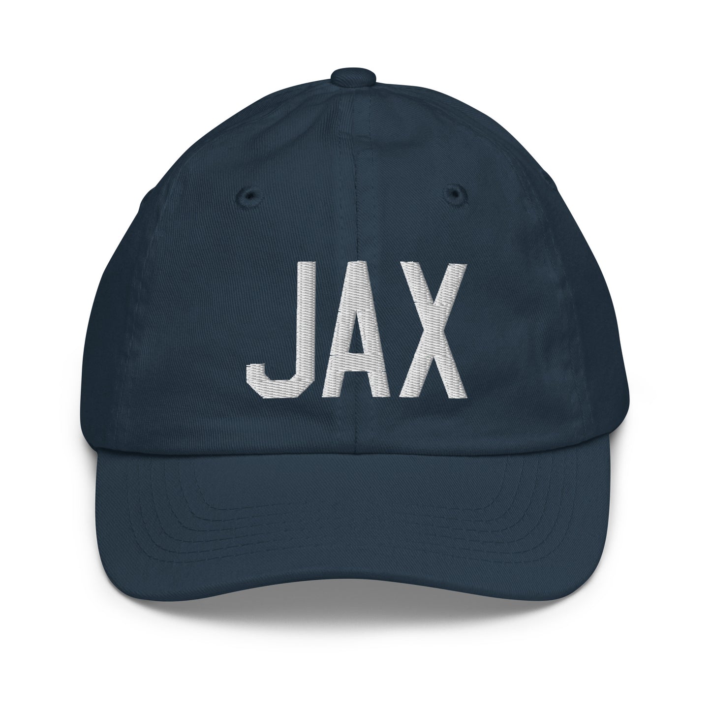 Airport Code Kid's Baseball Cap - White • JAX Jacksonville • YHM Designs - Image 14