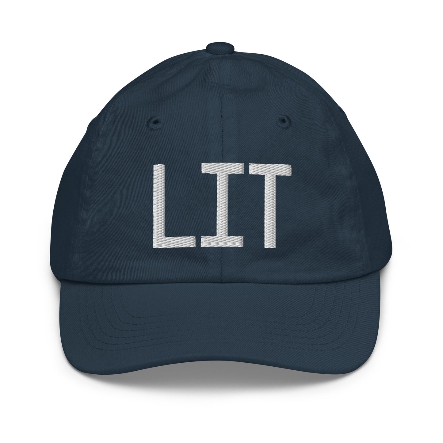 Airport Code Kid's Baseball Cap - White • LIT Little Rock • YHM Designs - Image 14