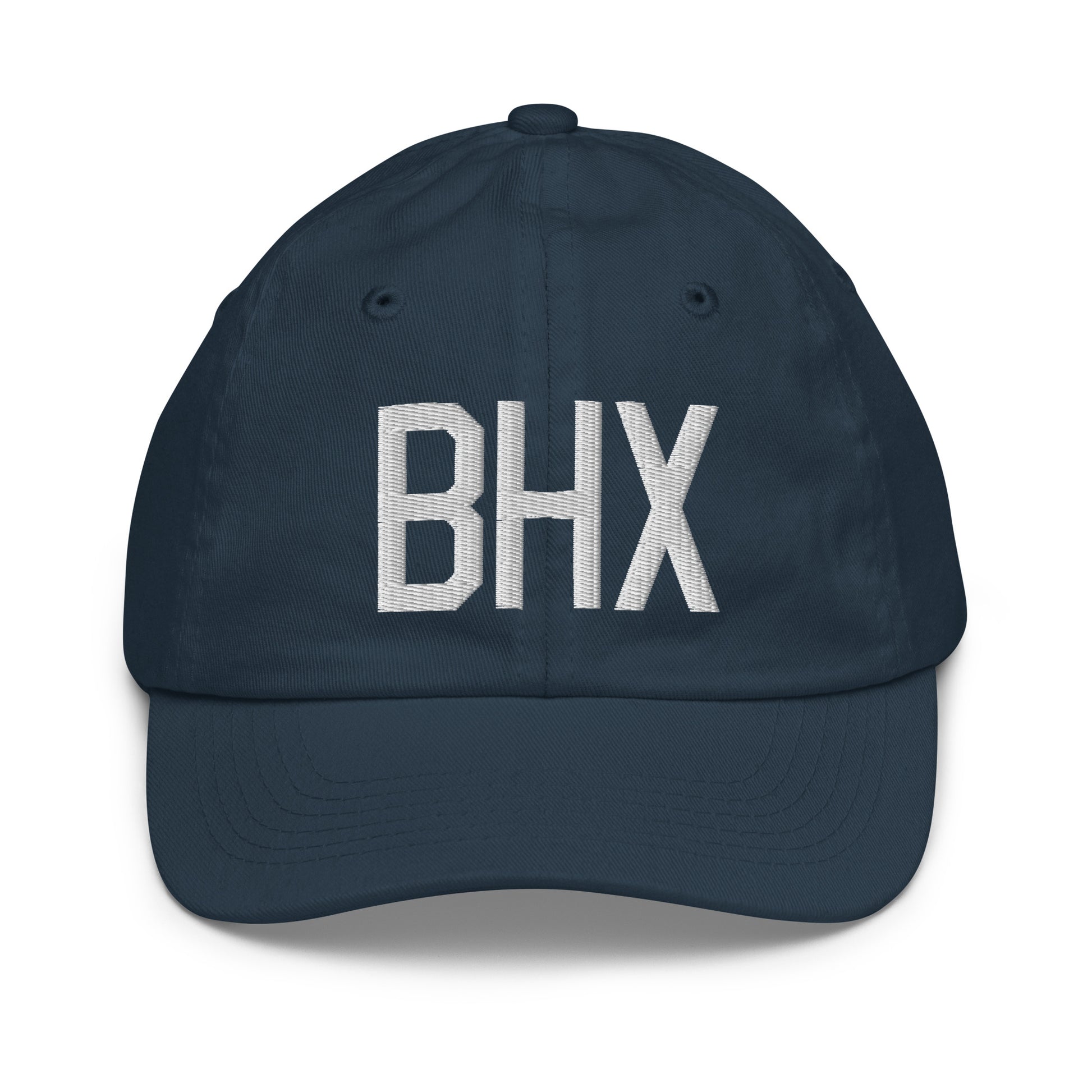 BHX Birmingham Kid's Baseball Cap • Air Force Lettering in White • YHM Designs - Image 14