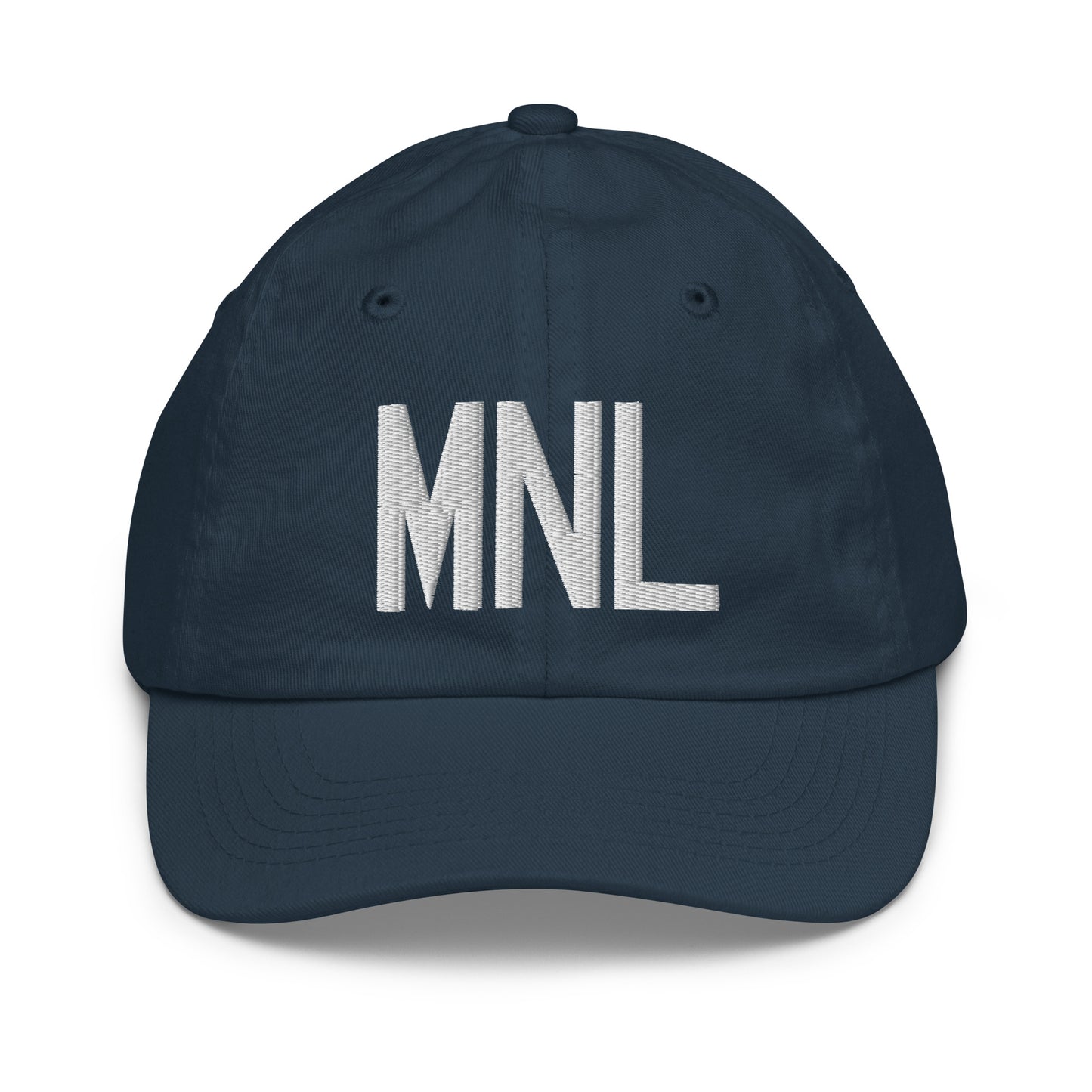 MNL Manila Kid's Baseball Cap • Air Force Lettering in White • YHM Designs - Image 14