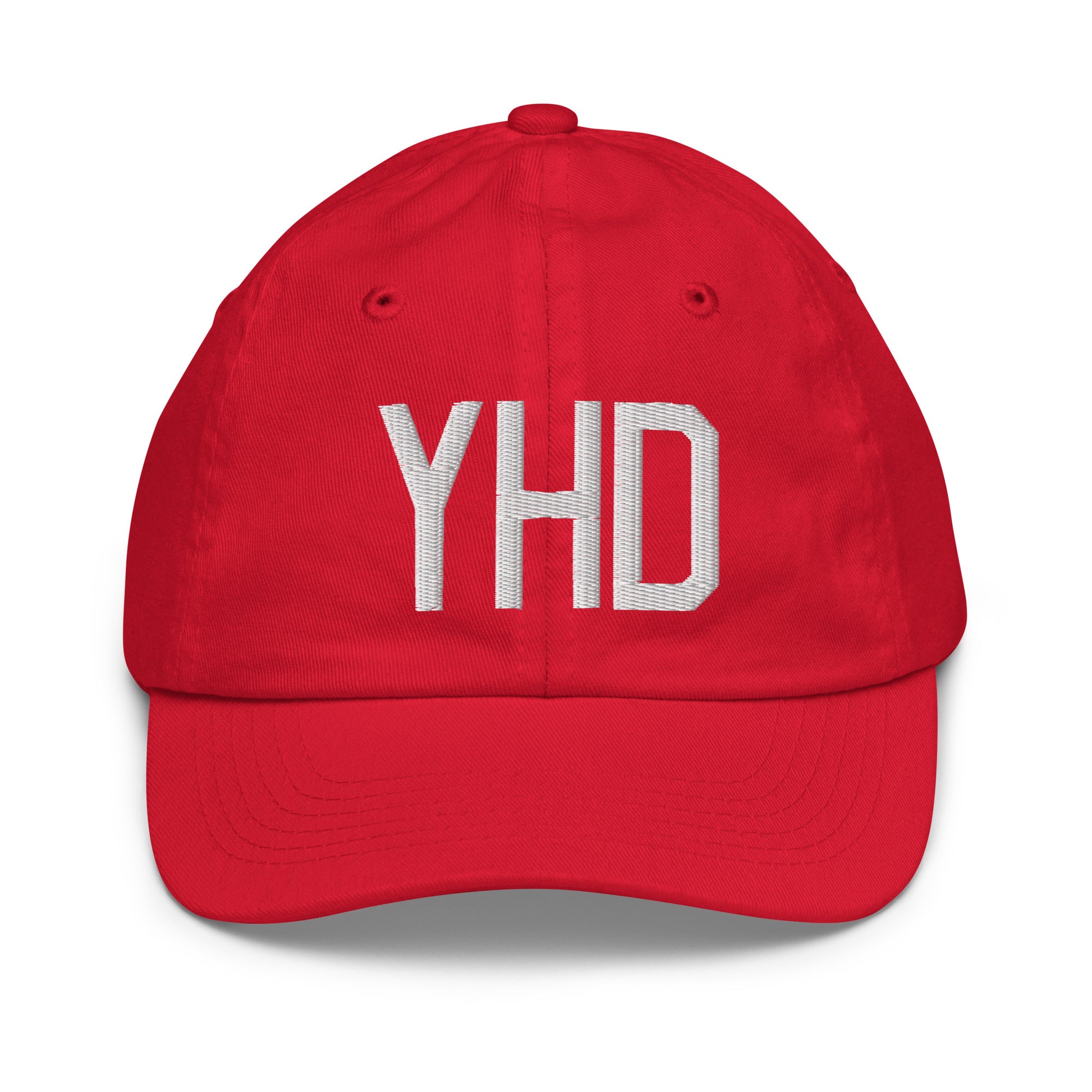 Airport Code Kid's Baseball Cap - White • YHD Dryden • YHM Designs - Image 17