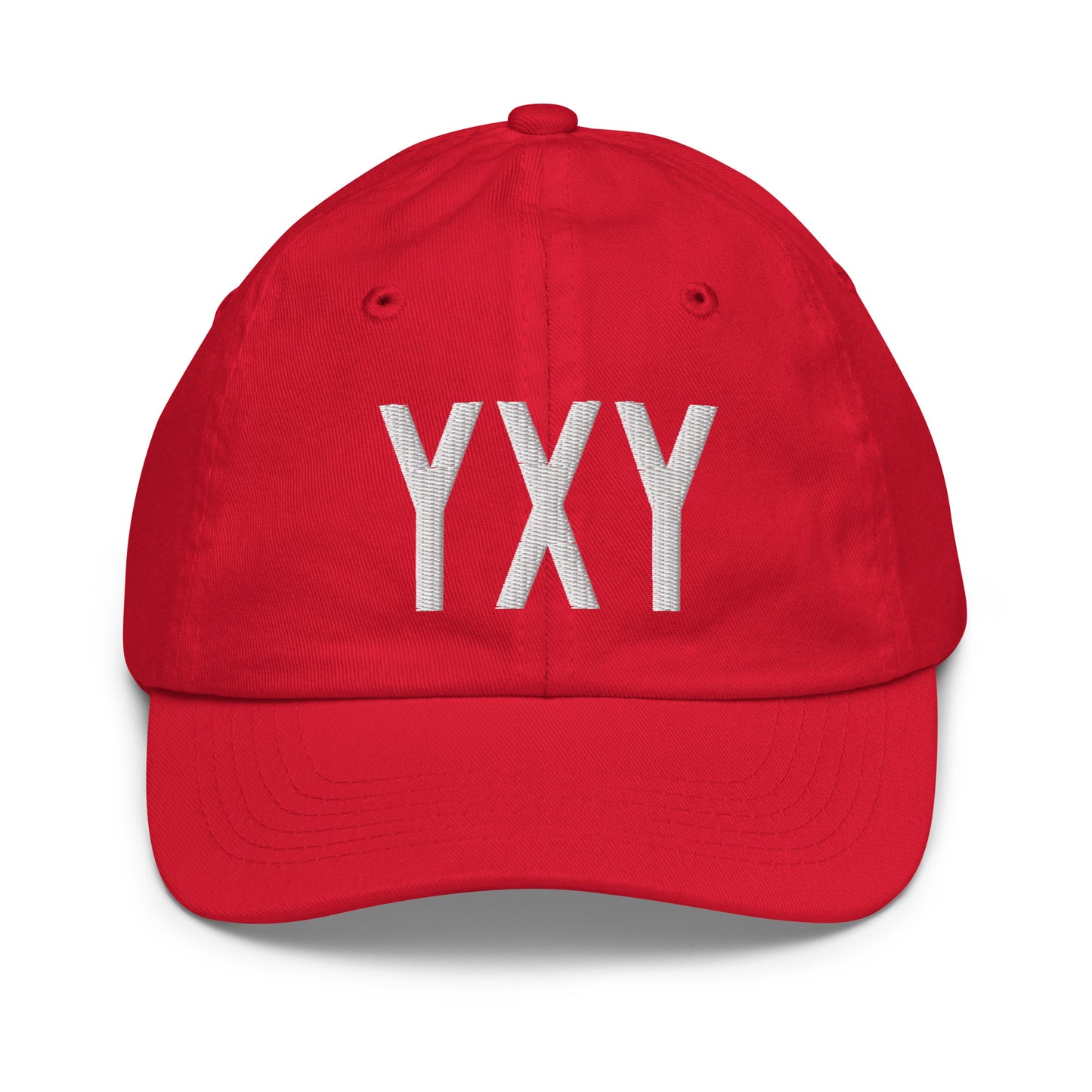 Airport Code Kid's Baseball Cap - White • YXY Whitehorse • YHM Designs - Image 17