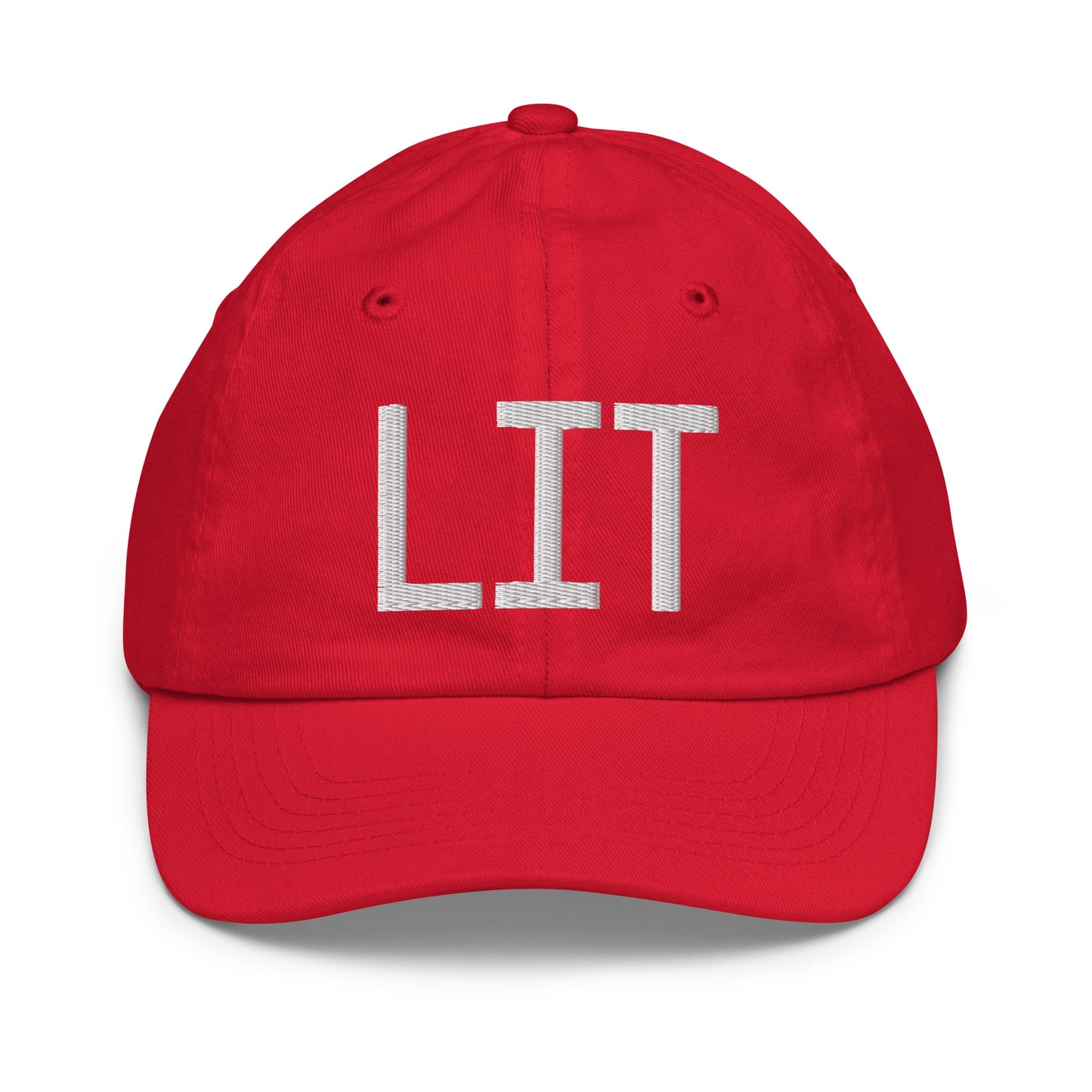 Airport Code Kid's Baseball Cap - White • LIT Little Rock • YHM Designs - Image 17