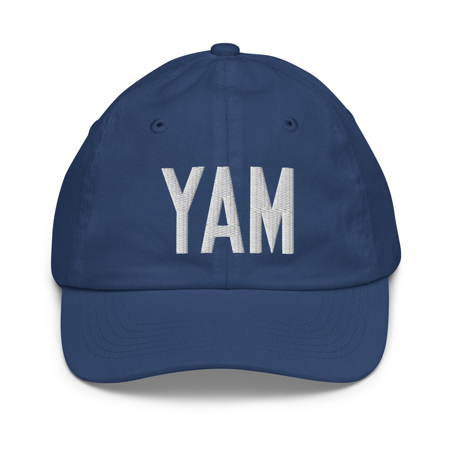 Airport Code Kid's Baseball Cap - White • YAM Sault-Ste-Marie • YHM Designs - Image 20