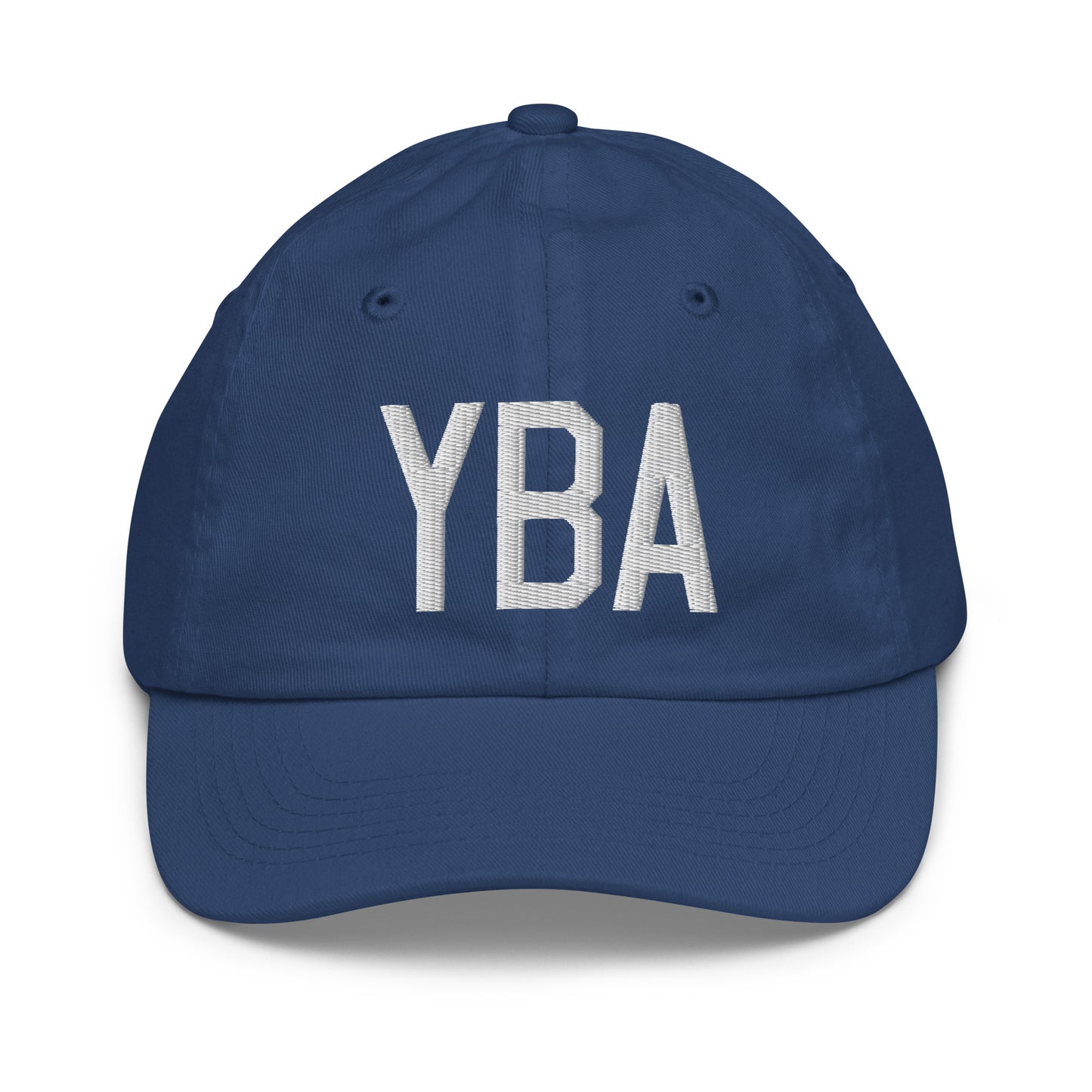 Airport Code Kid's Baseball Cap - White • YBA Banff • YHM Designs - Image 20