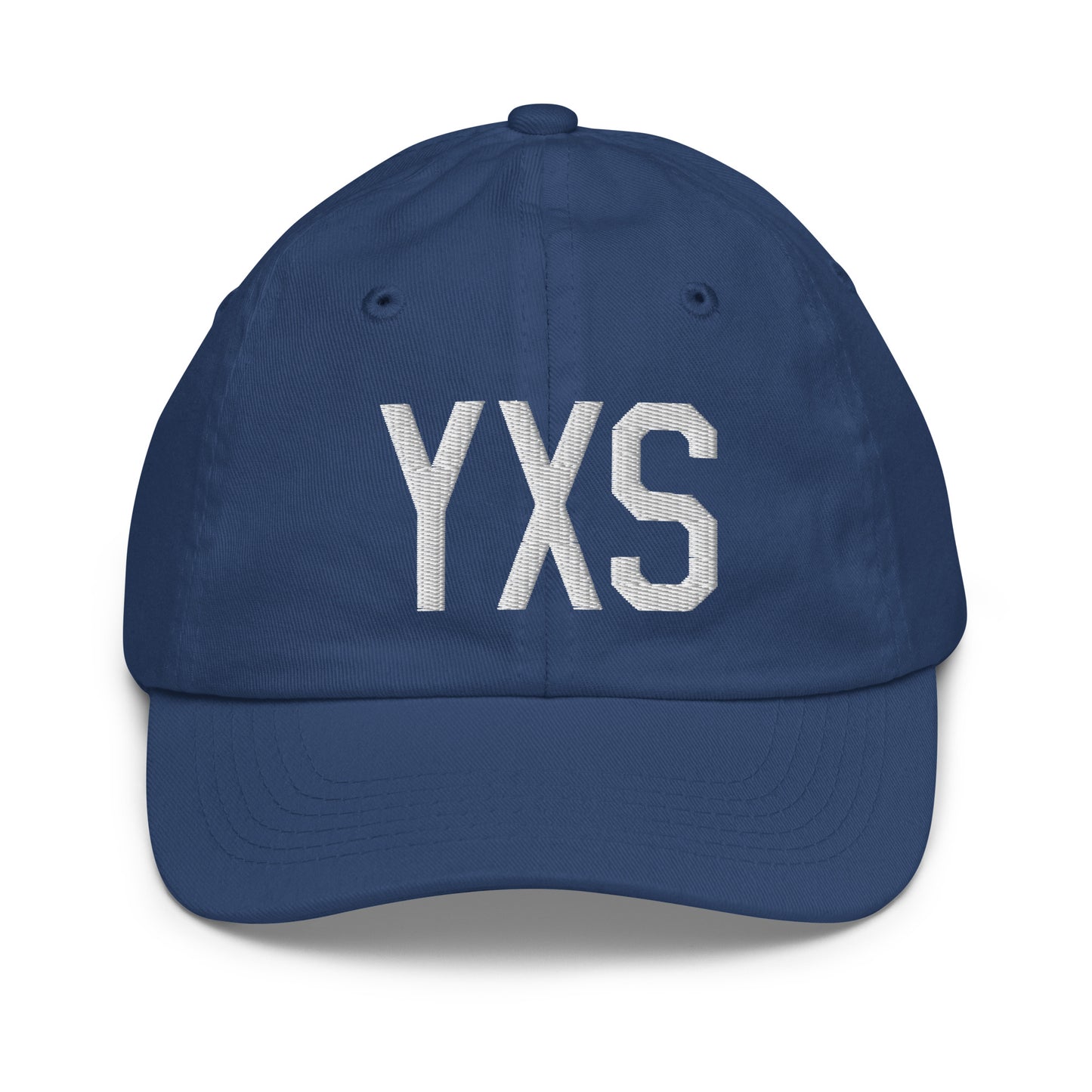 Airport Code Kid's Baseball Cap - White • YXS Prince George • YHM Designs - Image 20