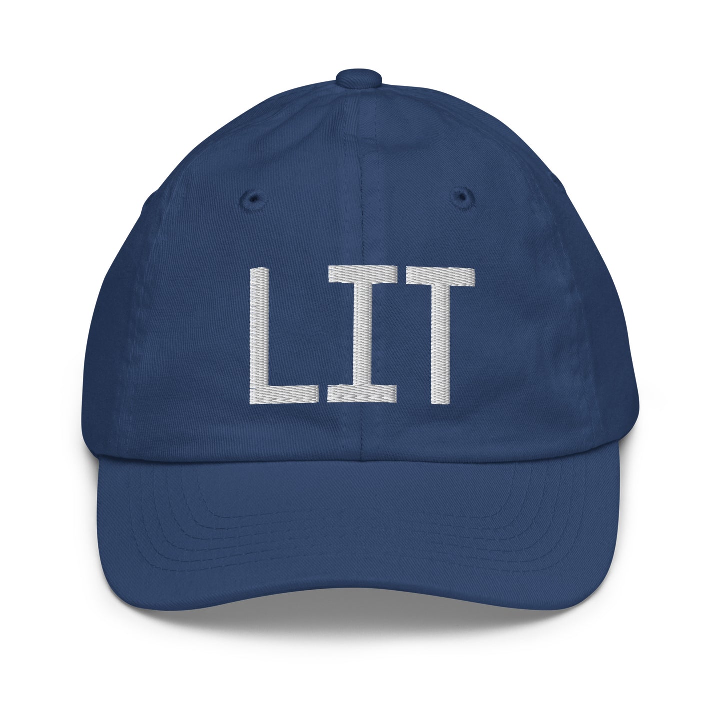 Airport Code Kid's Baseball Cap - White • LIT Little Rock • YHM Designs - Image 20