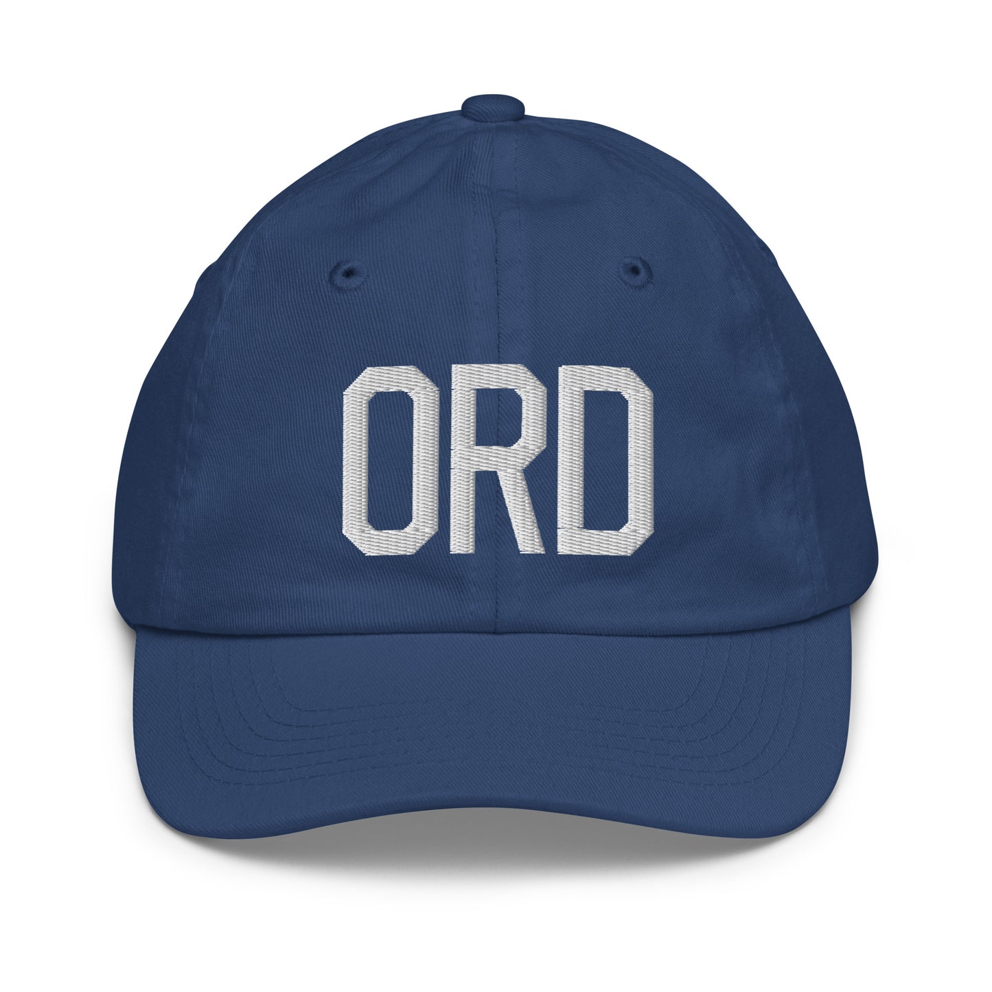Airport Code Kid's Baseball Cap - White • ORD Chicago • YHM Designs - Image 17