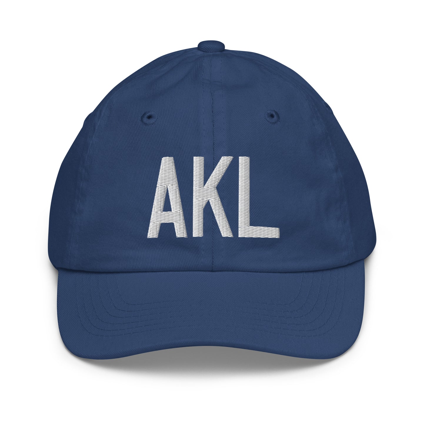 Airport Code Kid's Baseball Cap - White • AKL Auckland • YHM Designs - Image 20