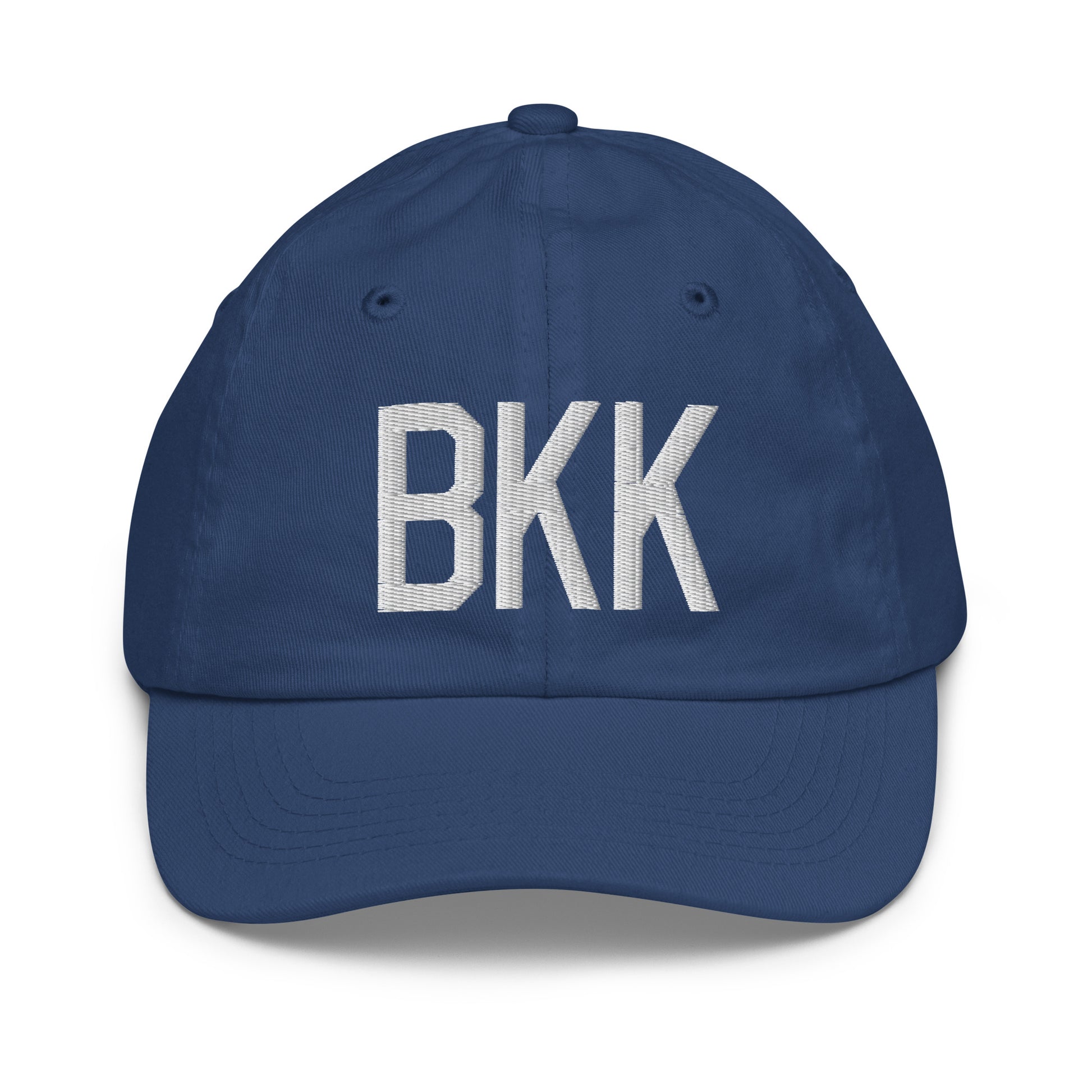 Airport Code Kid's Baseball Cap - White • BKK Bangkok • YHM Designs - Image 20