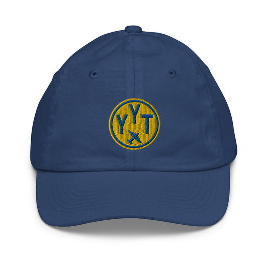 Roundel Kid's Baseball Cap - Gold • YYT St. John's • YHM Designs - Image 02
