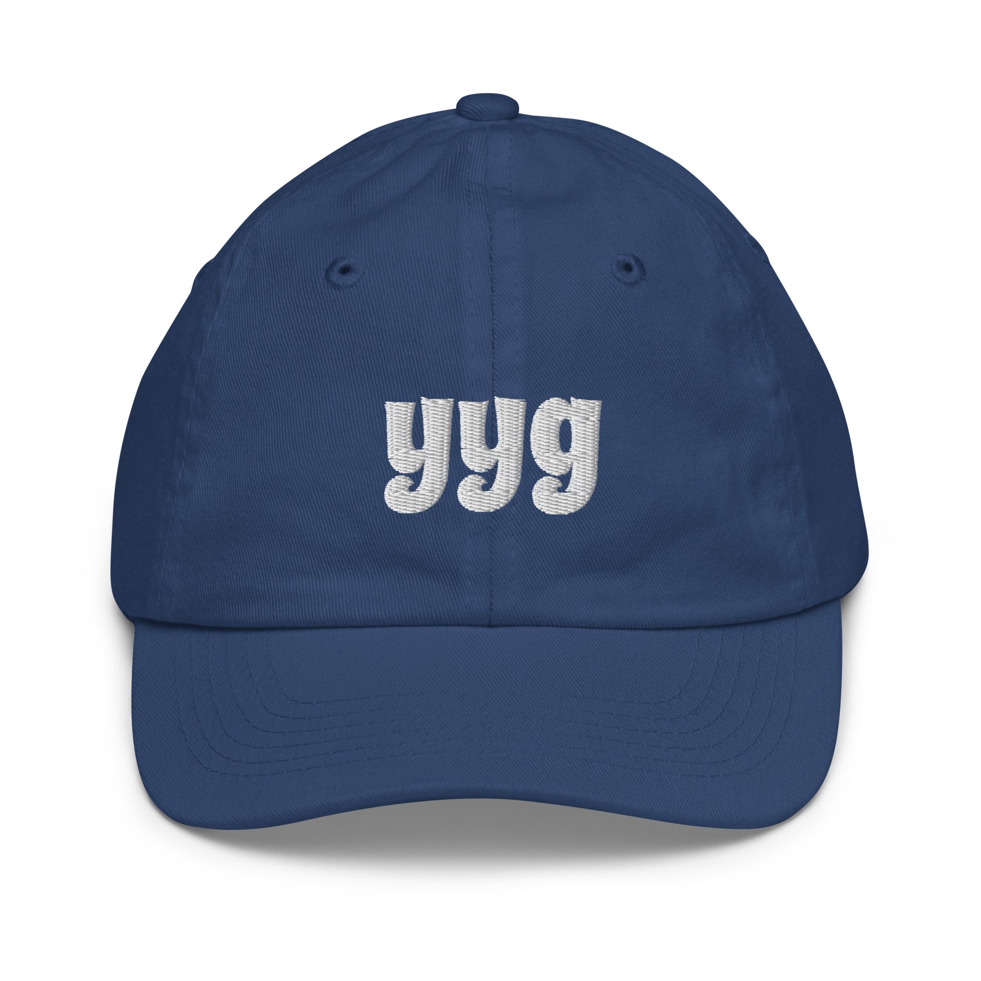 Groovy Kid's Baseball Cap - White • YYG Charlottetown • YHM Designs - Image 15