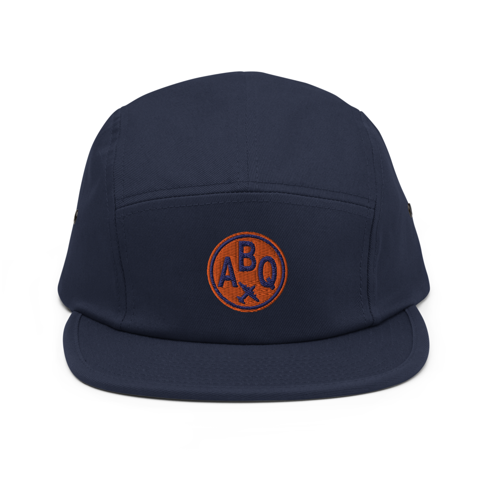 Airport Code Camper Hat - Roundel • ABQ Albuquerque • YHM Designs - Image 05